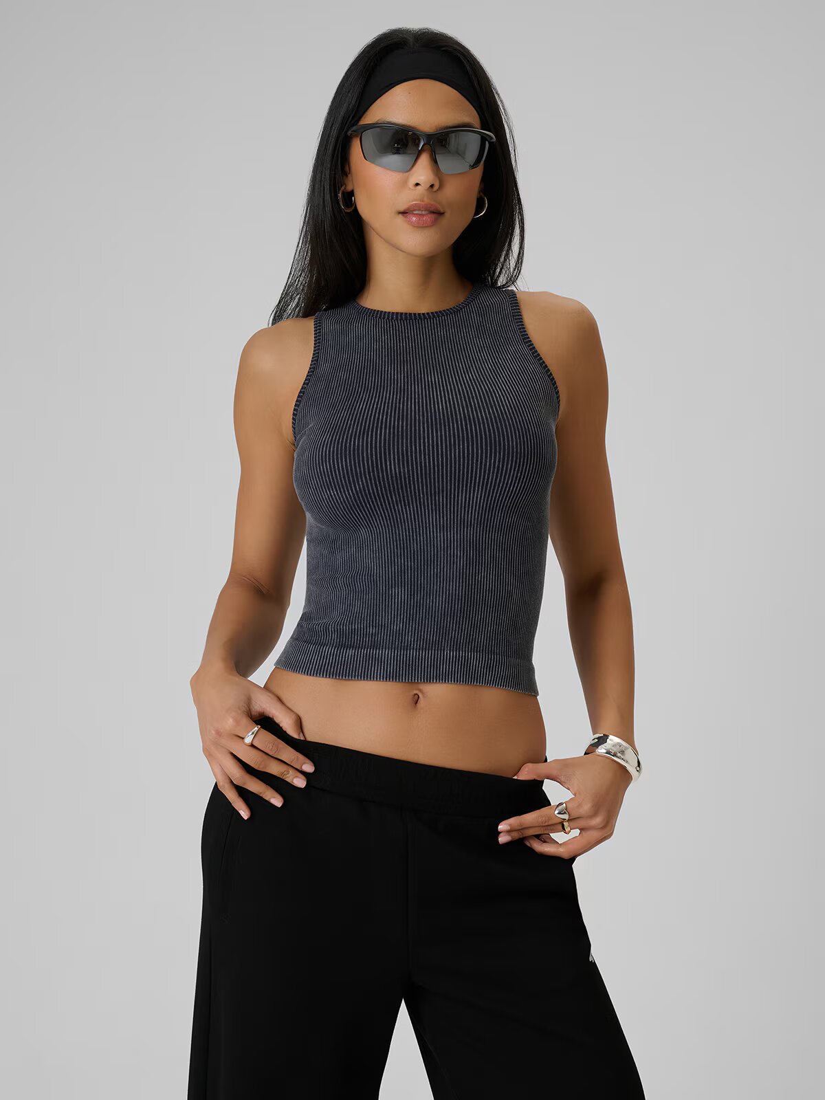 4F Top slim din tricot reiat pentru femei - XS/S