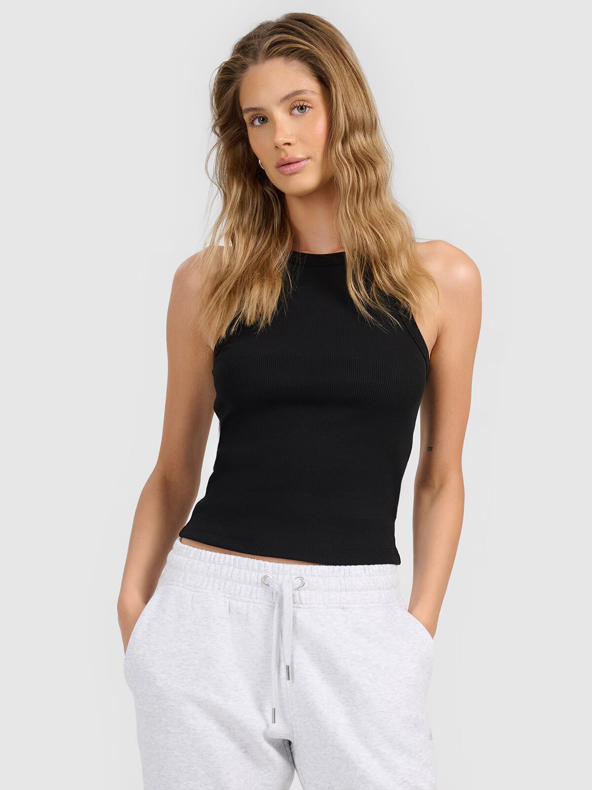 4F Top slim din tricot striat pentru femei - M