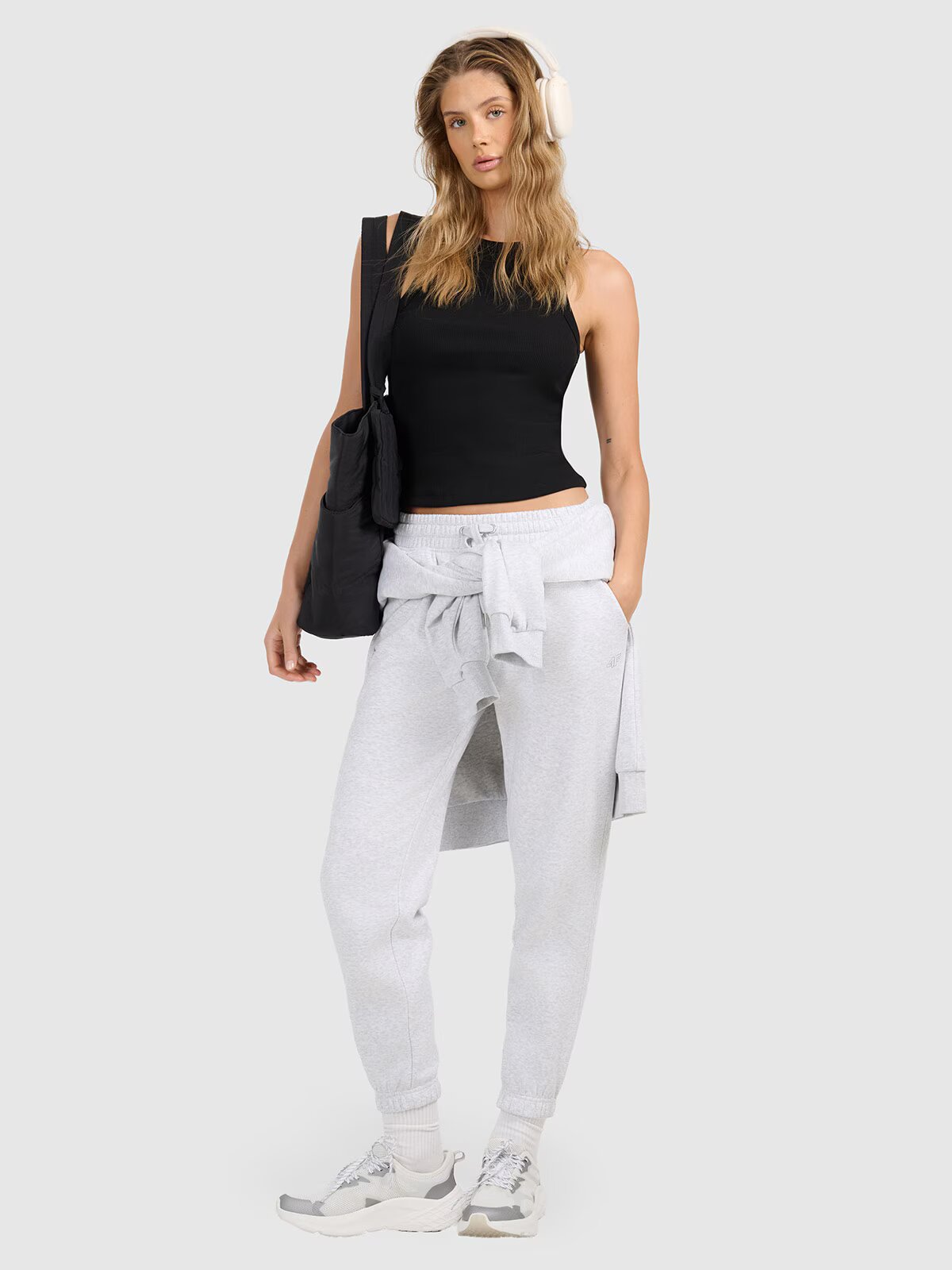4F Top slim din tricot striat pentru femei - M