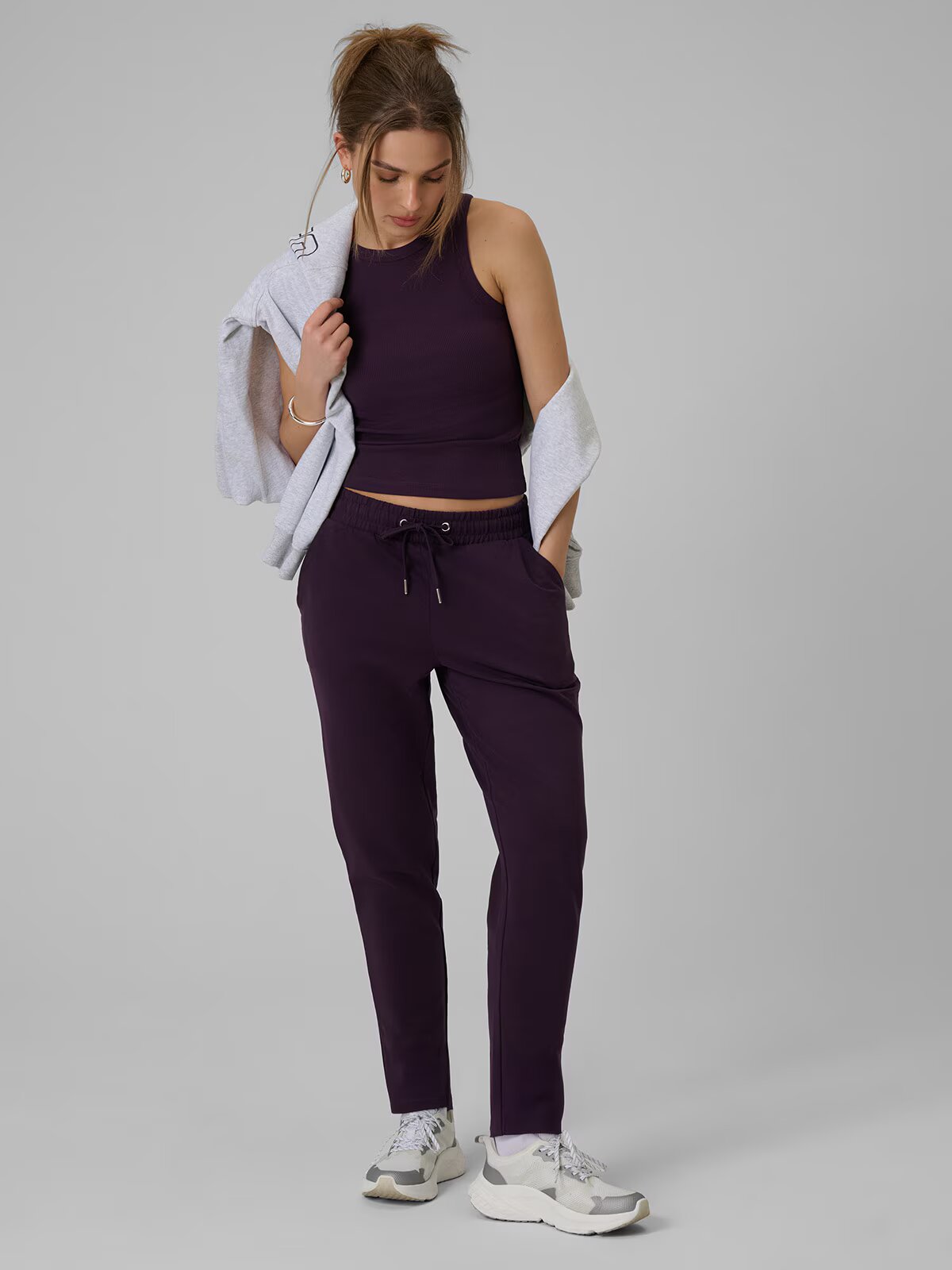 4F Top slim din tricot striat pentru femei - L