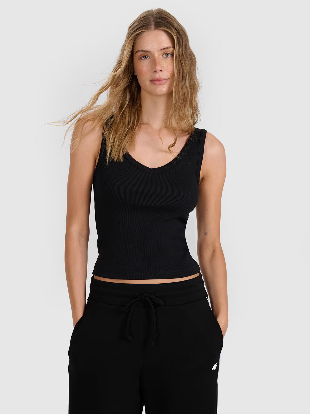 4F Top slim din tricot striat pentru femei - XS