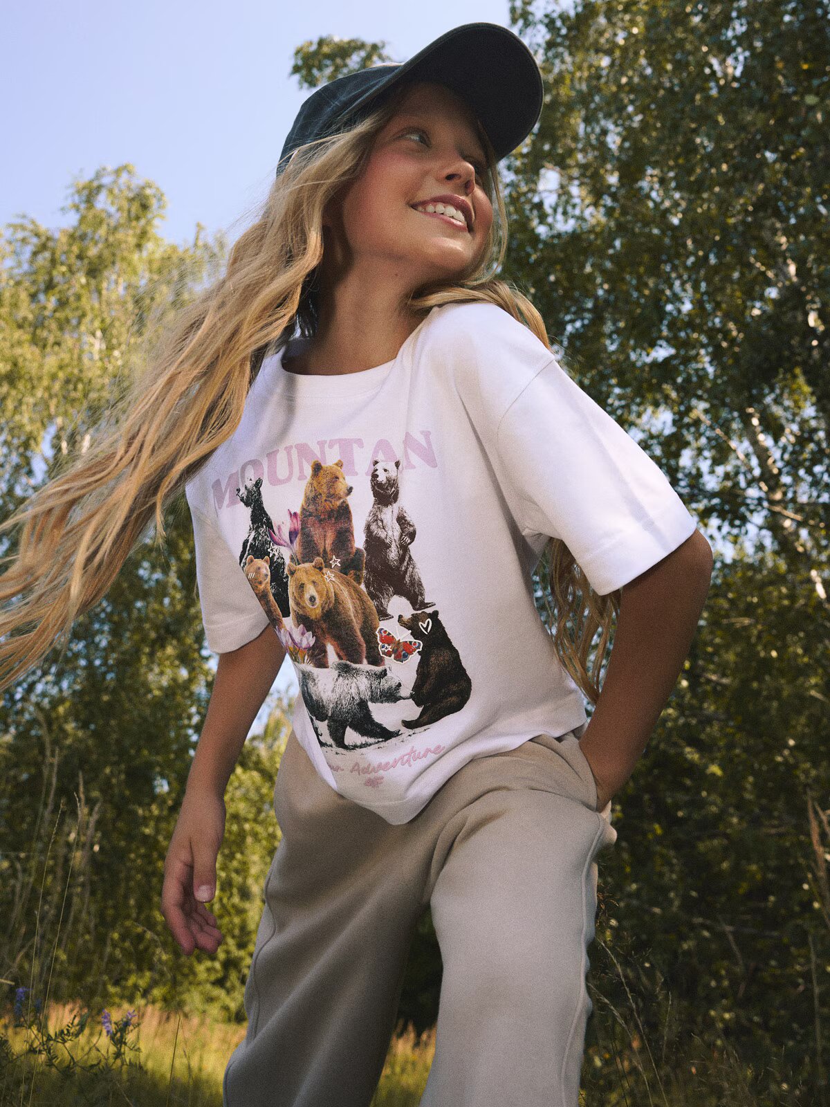 4F Tricou boxy cu imprimeu pentru fată - 122/128 (6-8 ani)
