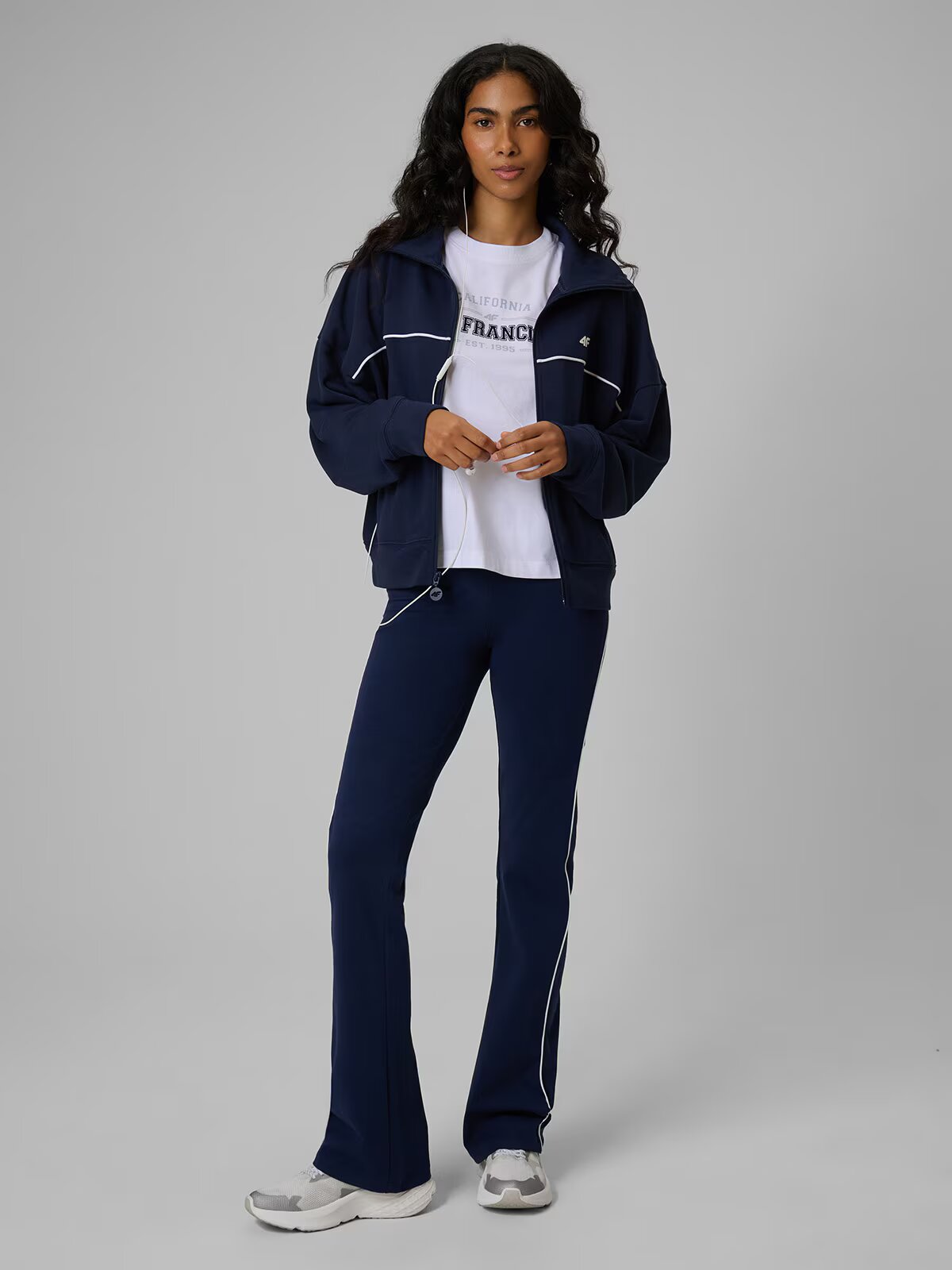 4F Tricou boxy cu imprimeu pentru femei - XS