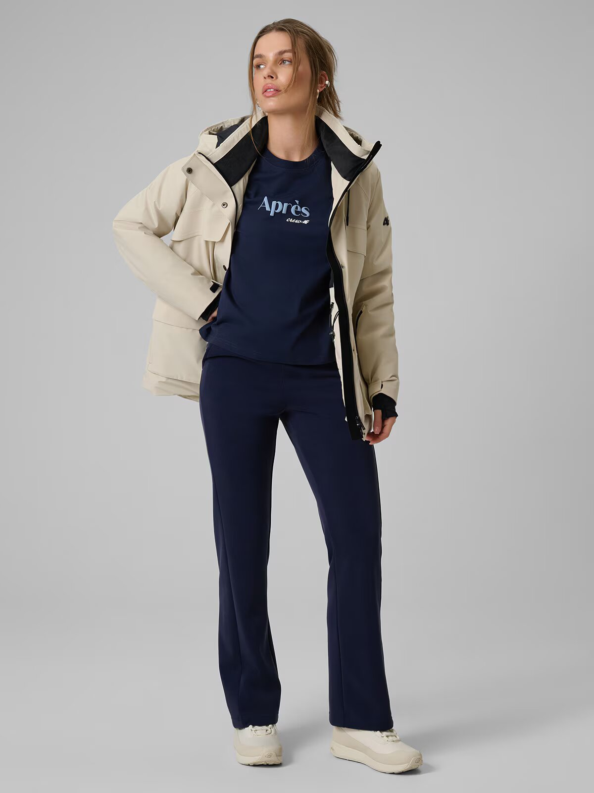 4F Tricou boxy cu imprimeu pentru femei - XS
