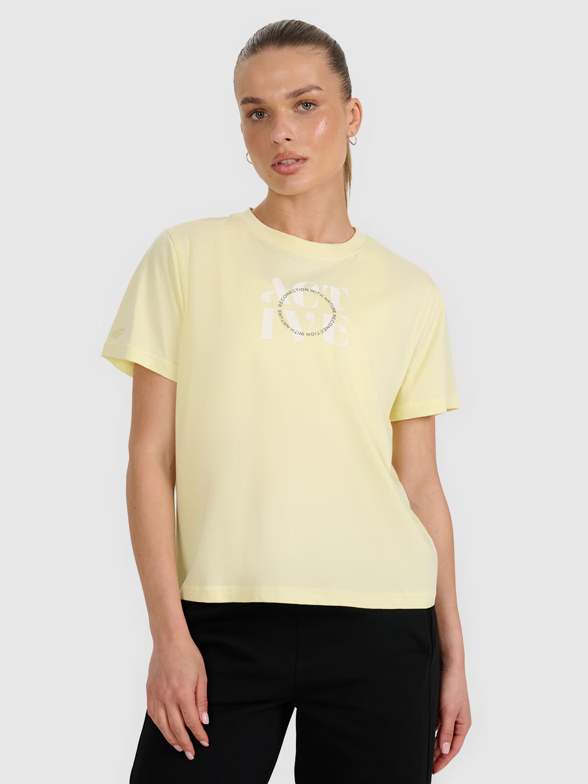 4F Tricou cu imprimeu pentru femei - XS