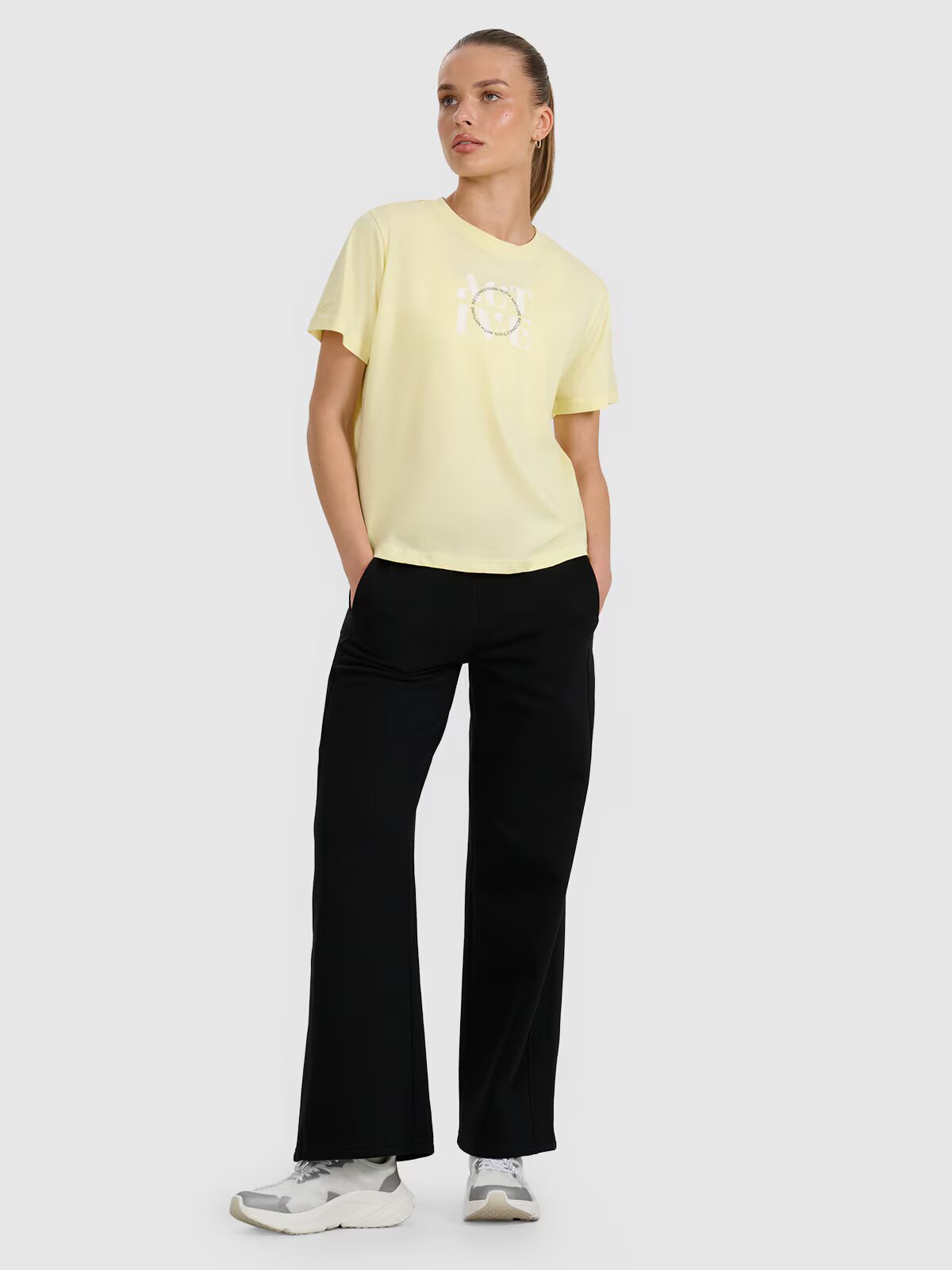 4F Tricou cu imprimeu pentru femei - XS