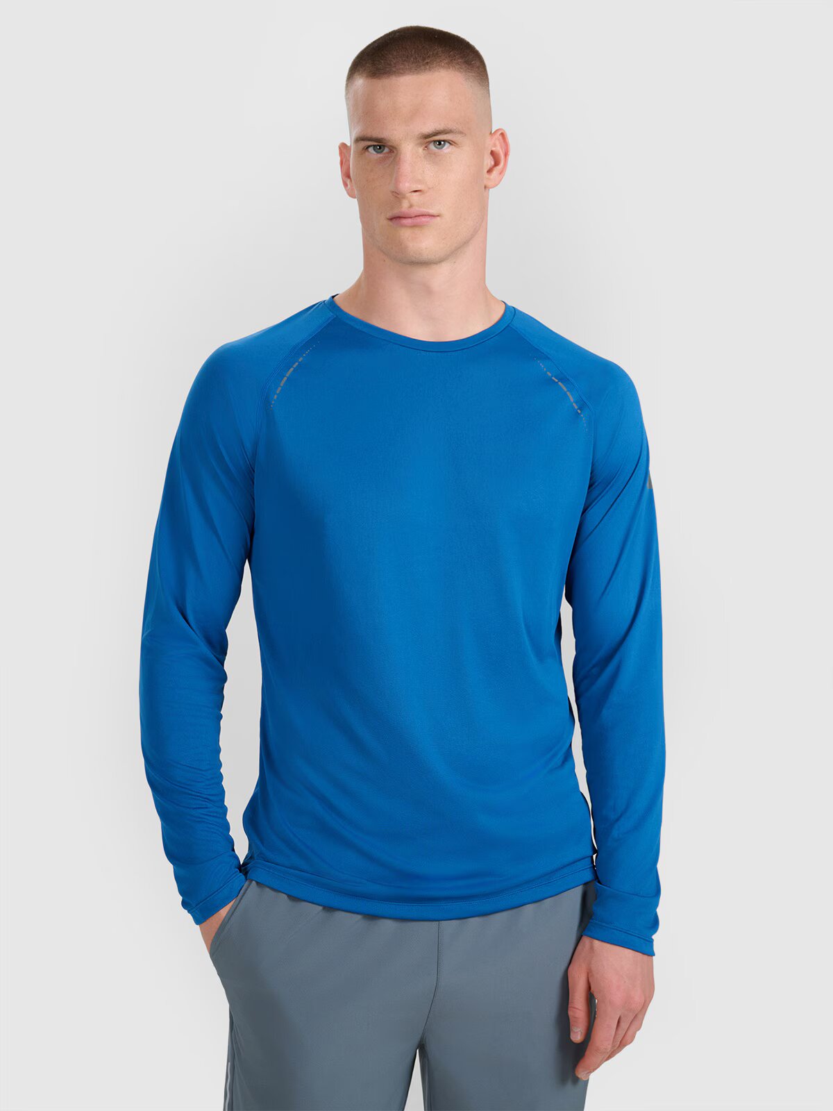 4F Tricou cu mânecă lungă de alergare cu uscare rapidă pentru bărbați - L