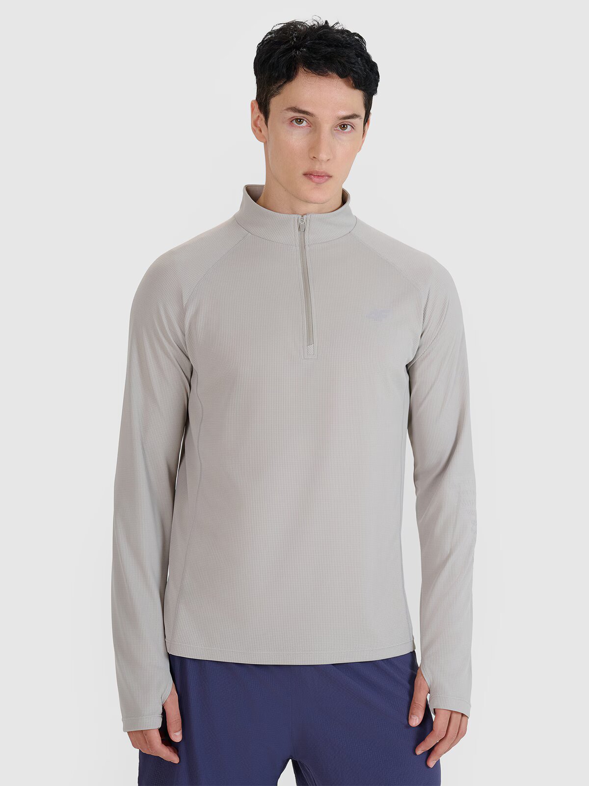 4F Tricou cu mânecă lungă de alergare pe teren cu uscare rapidă pentru bărbați - S