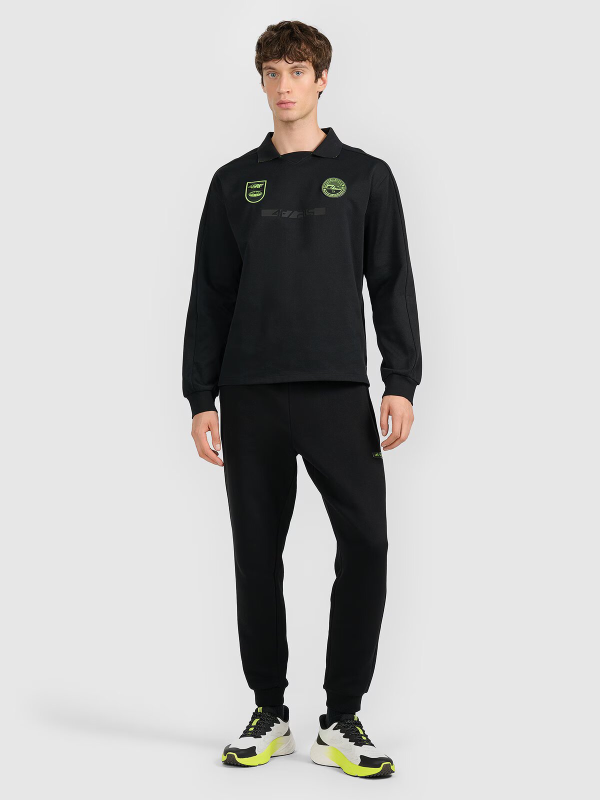 4F Tricou cu mânecă lungă polo pentru bărbați x Robert Lewandowski - L