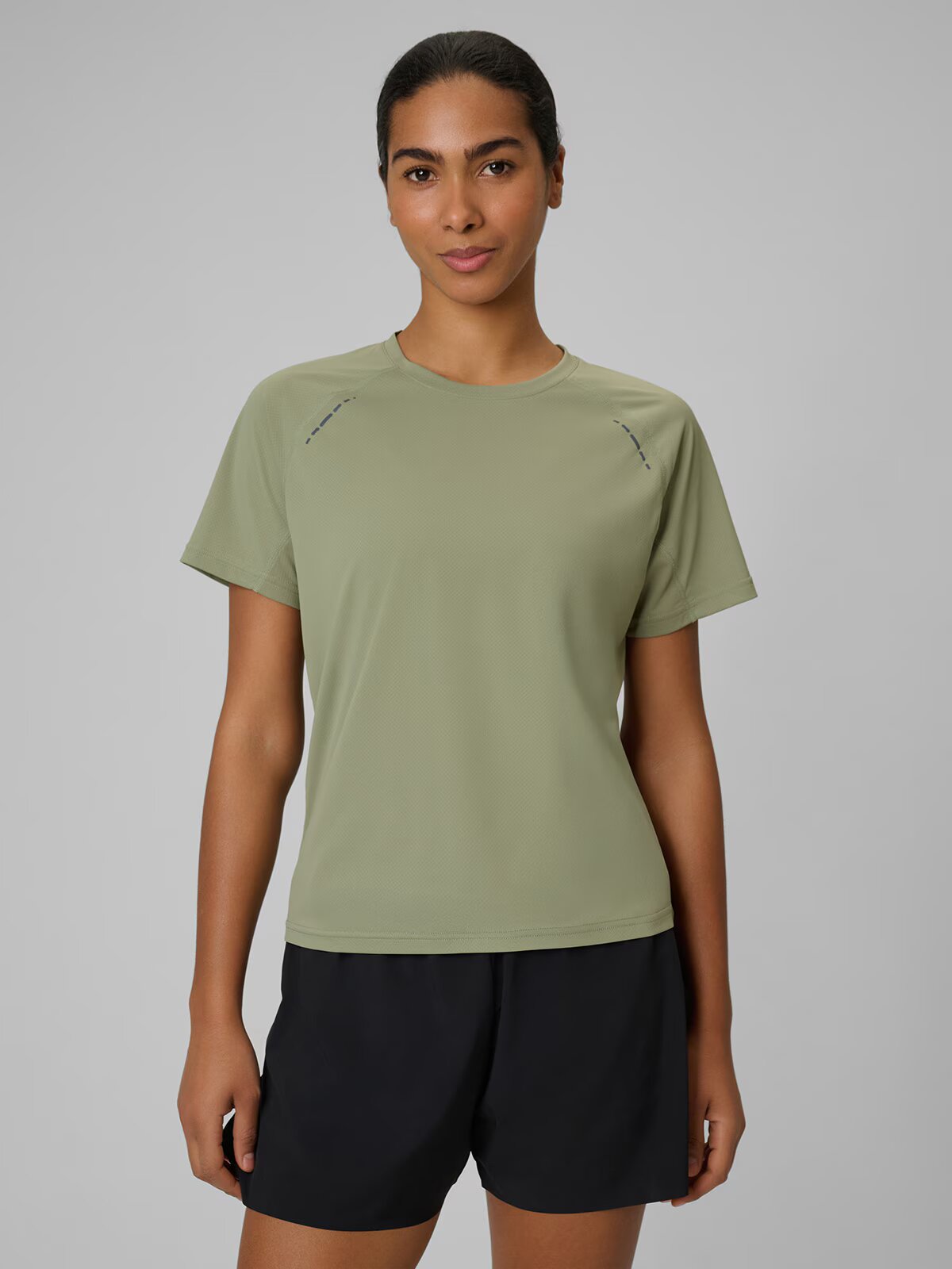 4F Tricou de alergare cu uscare rapidă pentru femei - kaki XS