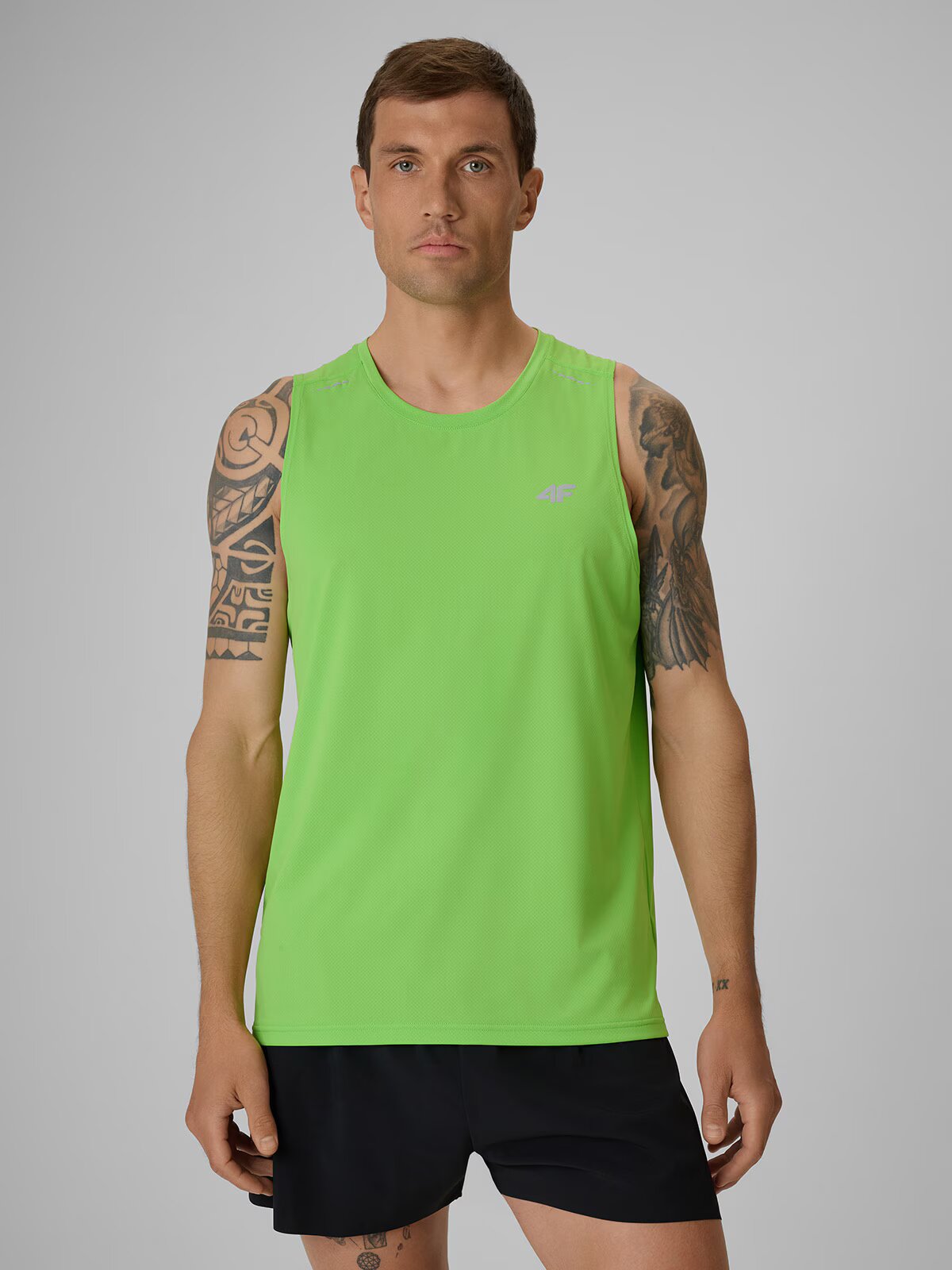 4F Tricou de alergare regular cu uscare rapidă pentru bărbați - S