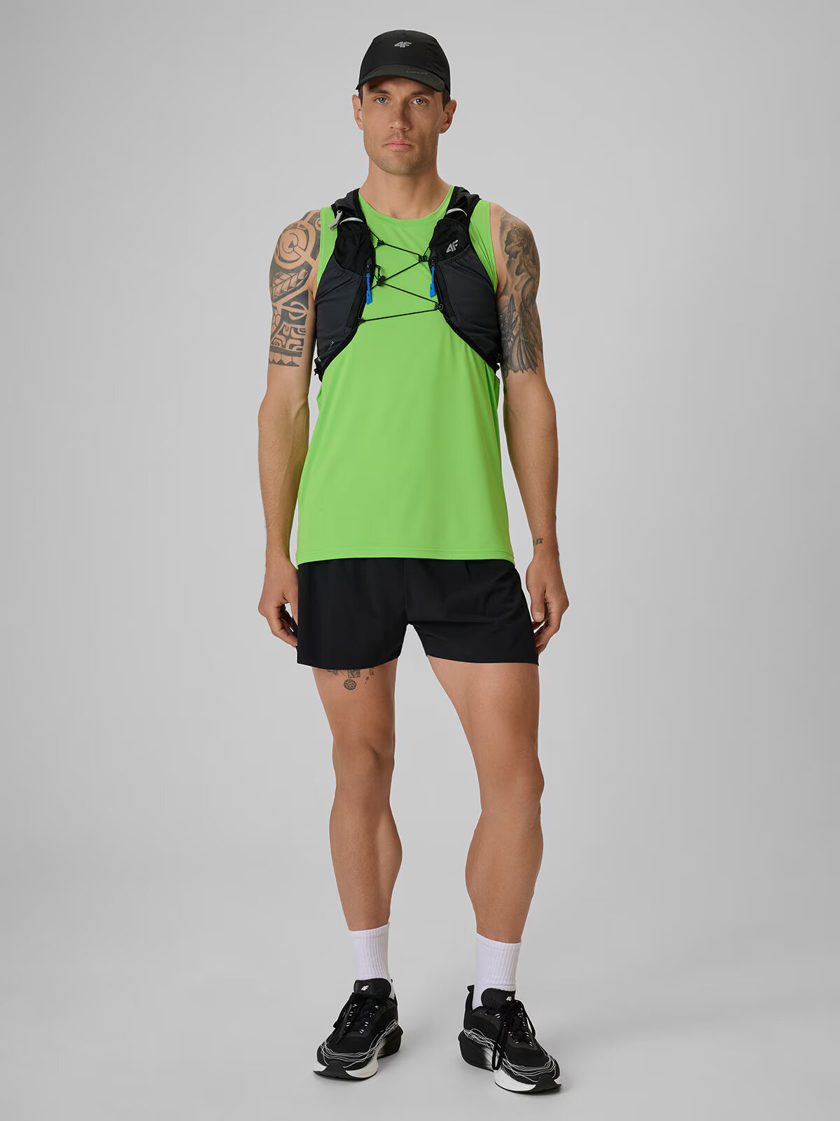 4F Tricou de alergare regular cu uscare rapidă pentru bărbați - S