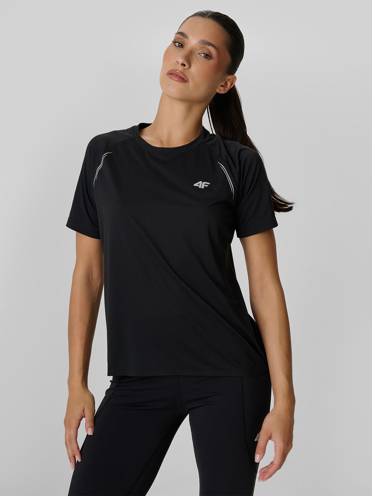4F Tricou de alergare regular cu uscare rapidă pentru femei - XS