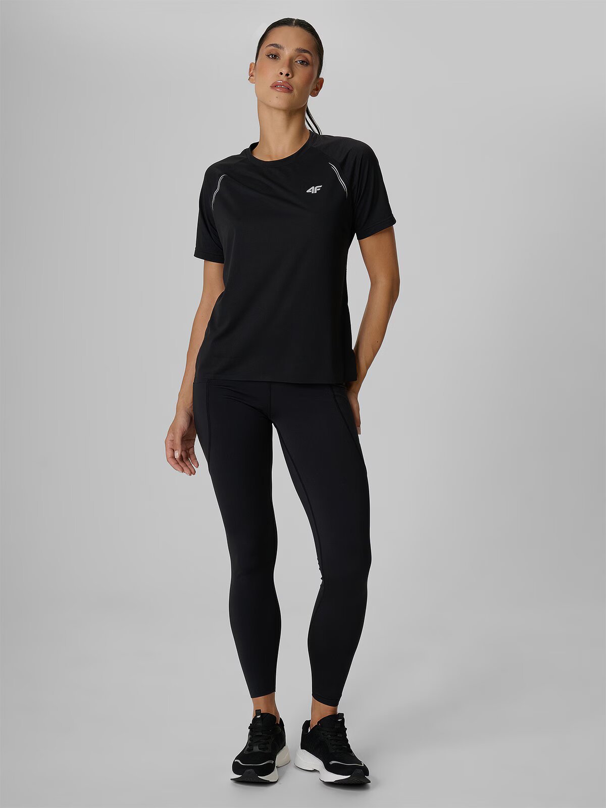 4F Tricou de alergare regular cu uscare rapidă pentru femei - XS