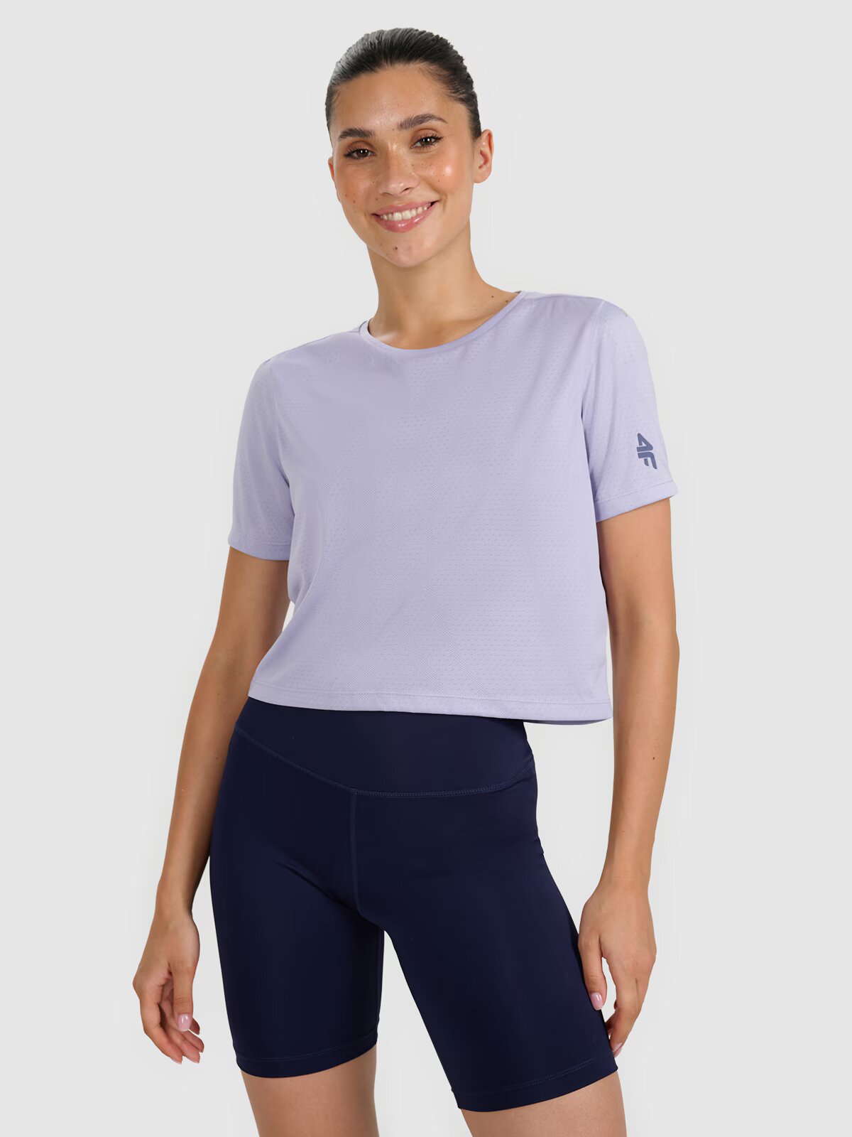 4F Tricou de antrenament crop-top cu uscare rapidă pentru femei - XL