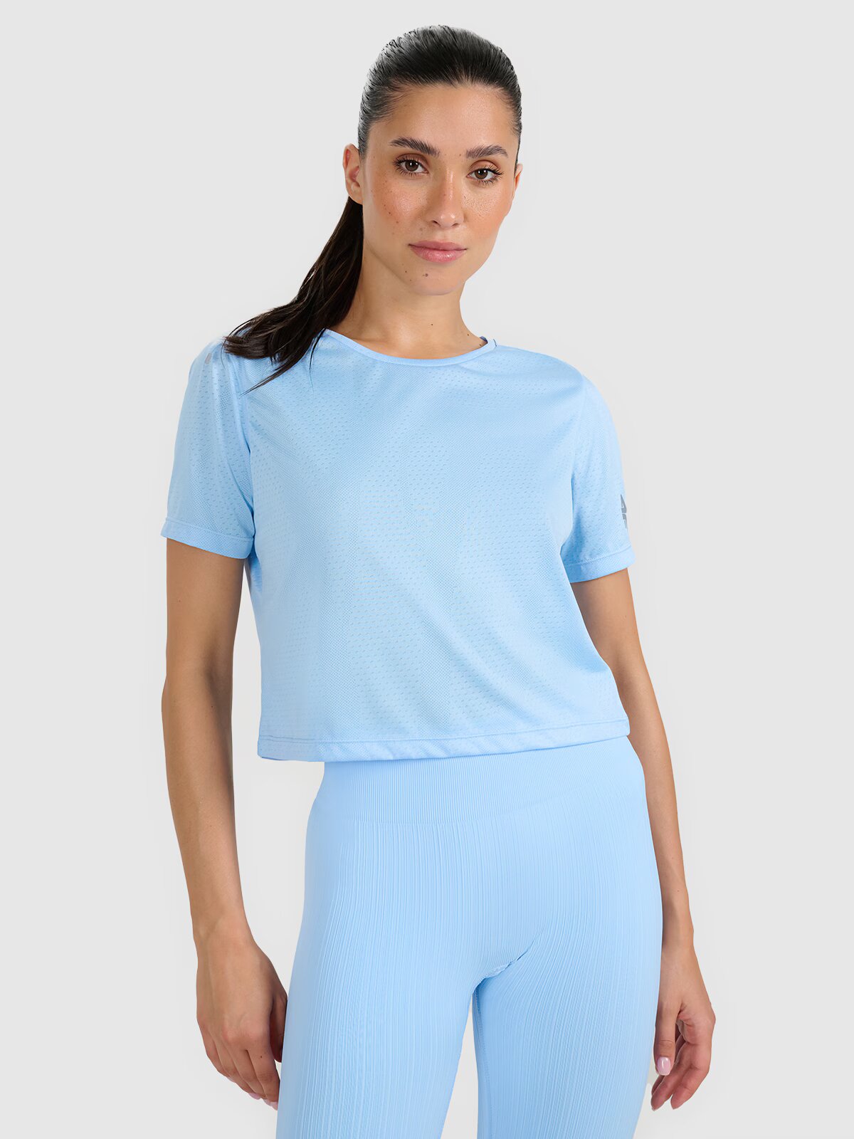 4F Tricou de antrenament crop-top cu uscare rapidă pentru femei - S