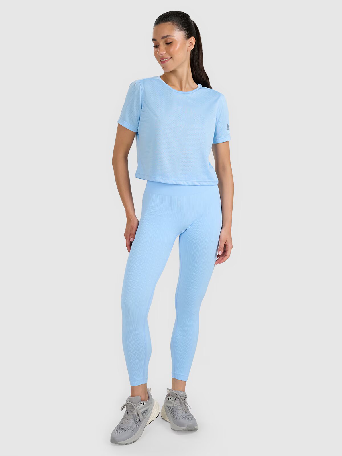 4F Tricou de antrenament crop-top cu uscare rapidă pentru femei - S