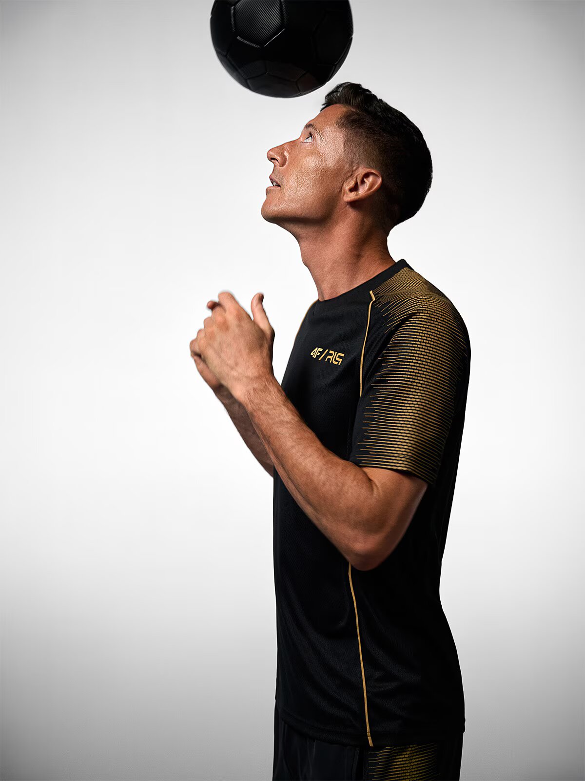 4F Tricou de antrenament cu uscare rapidă pentru bărbați | Robert Lewandowski - S