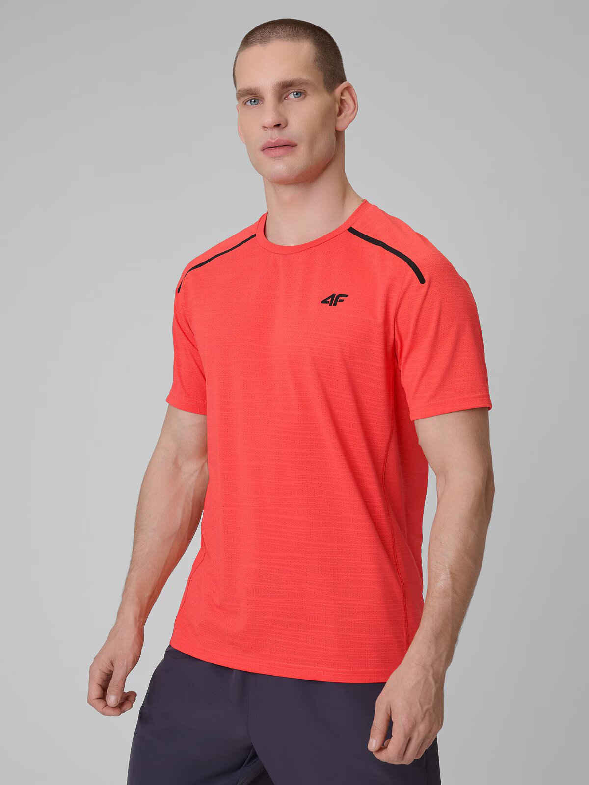 4F Tricou de antrenament cu uscare rapidă pentru bărbați - roșu M