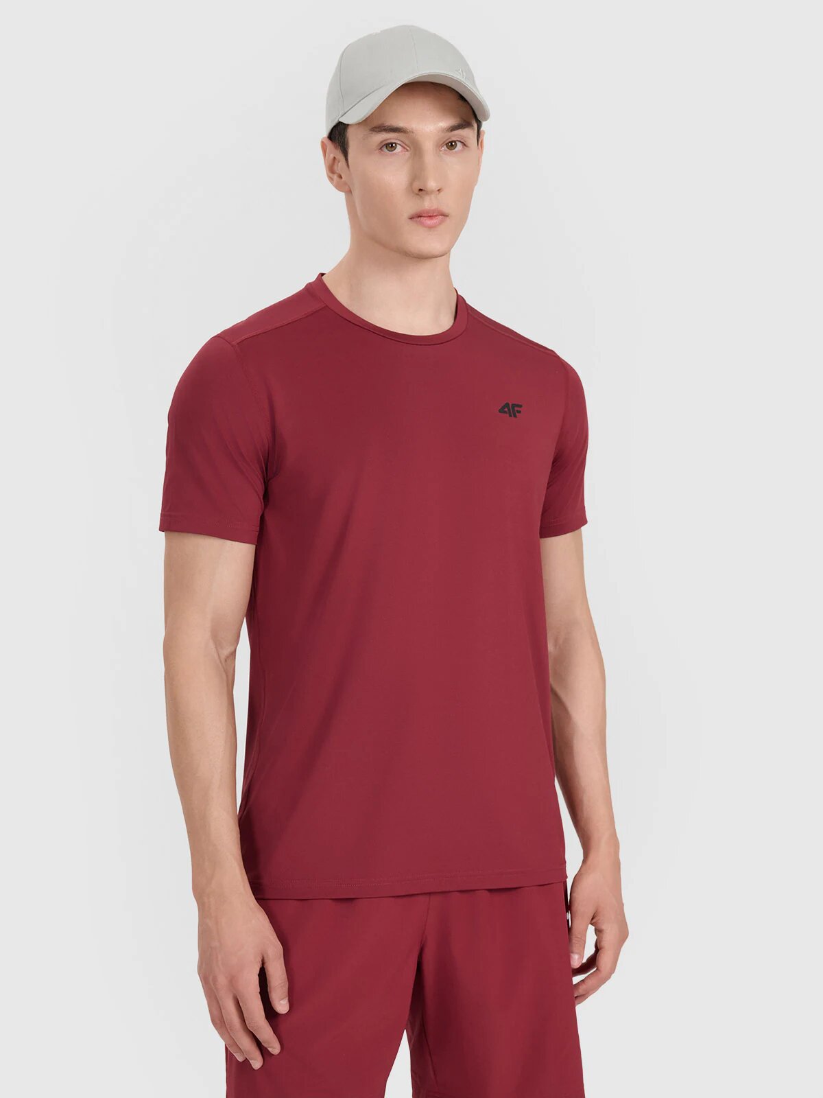 4F Tricou de antrenament cu uscare rapidă pentru bărbați - roșu XXL