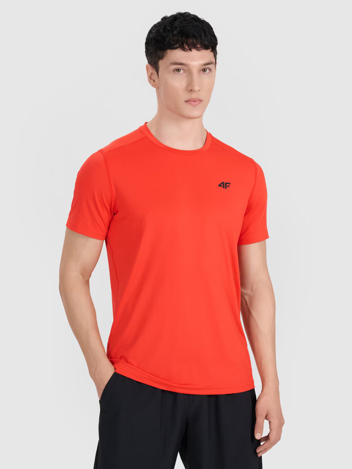 4F Tricou de antrenament cu uscare rapidă pentru bărbați - roșu XXL