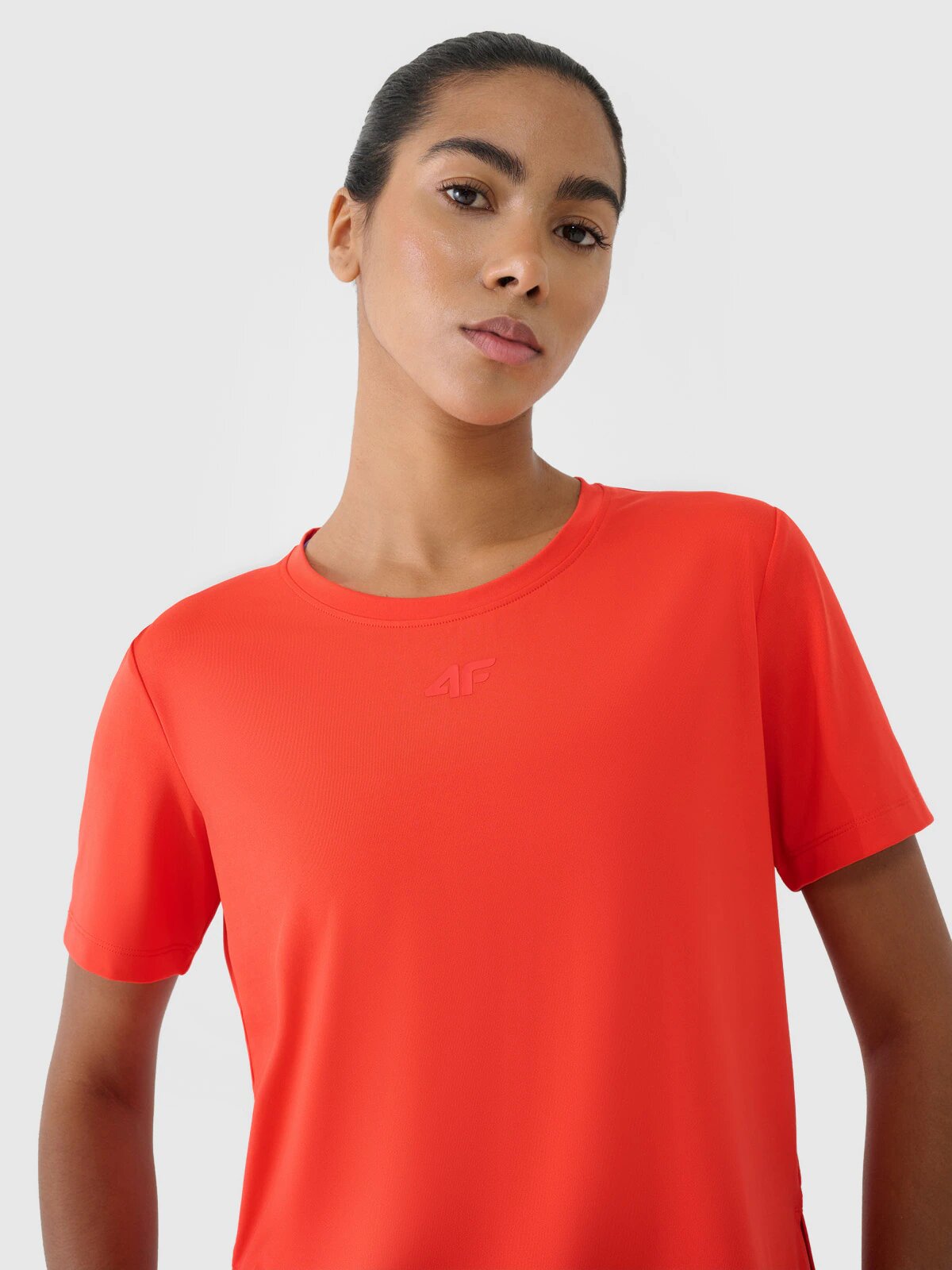 4F Tricou de antrenament oversize cu uscare rapidă pentru femei - roșu XS