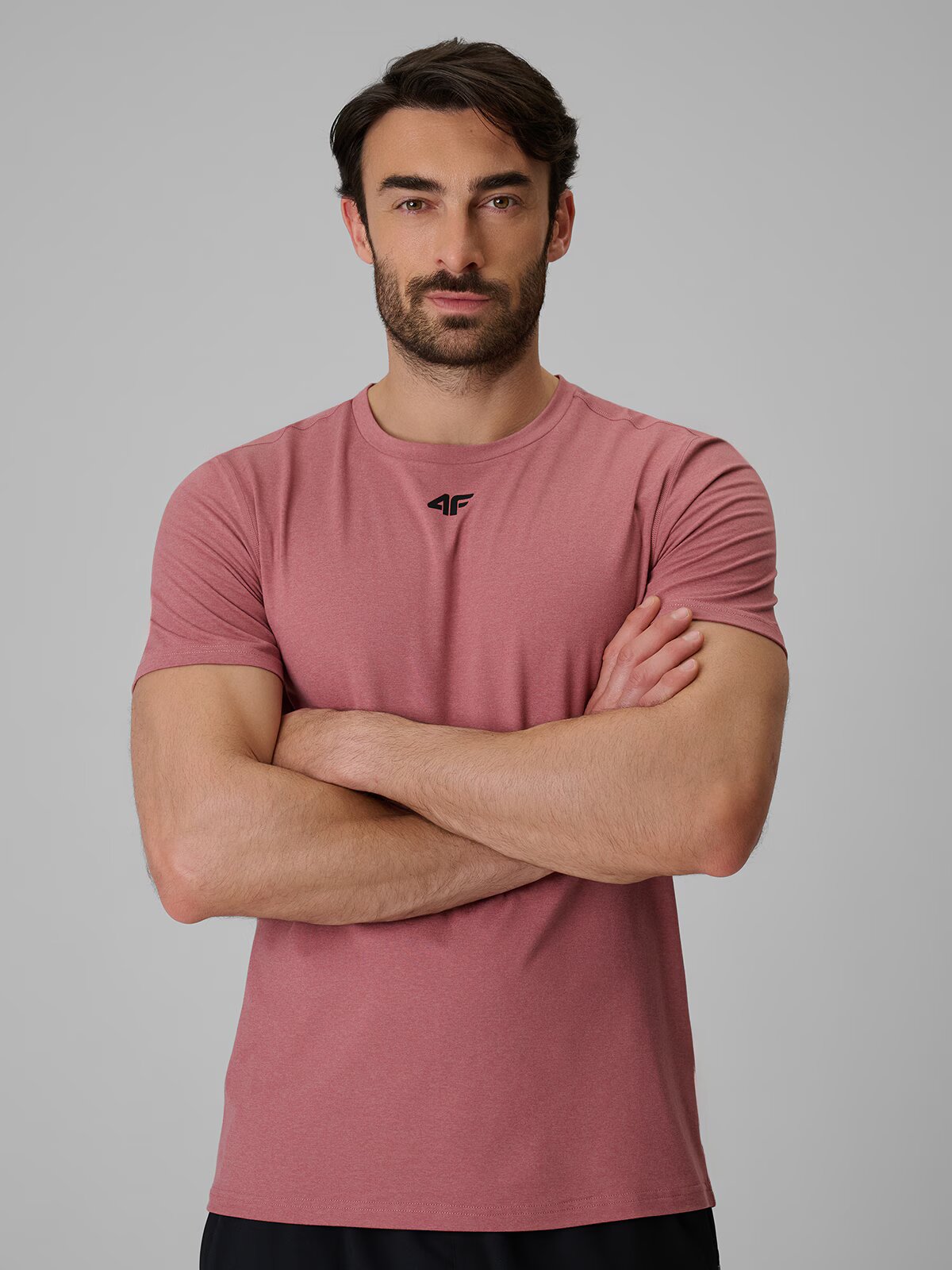 4F Tricou de antrenament regular cu uscare rapidă bărbați - coral XXL