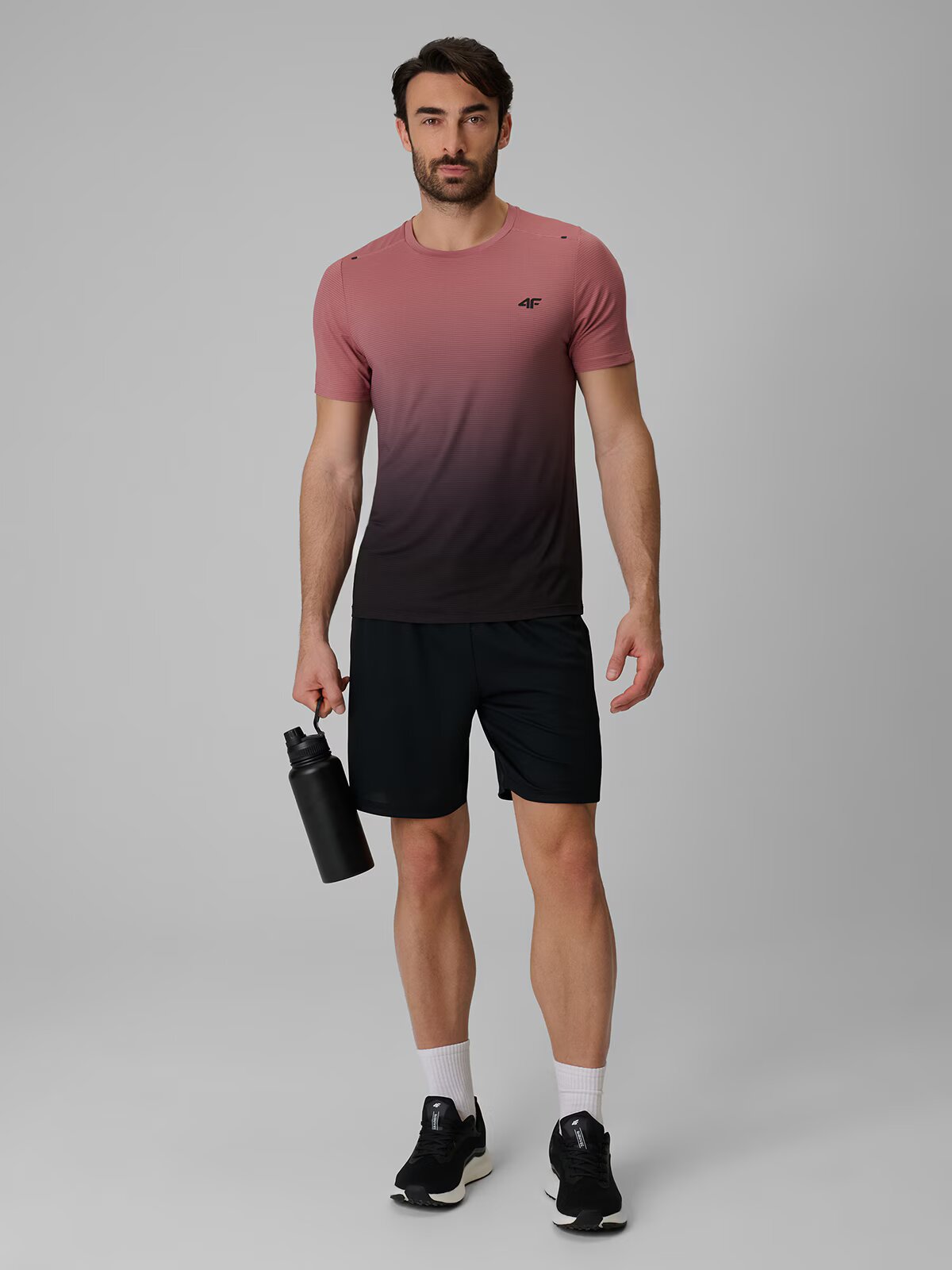 4F Tricou de antrenament regular cu uscare rapidă bărbați - coral XXL