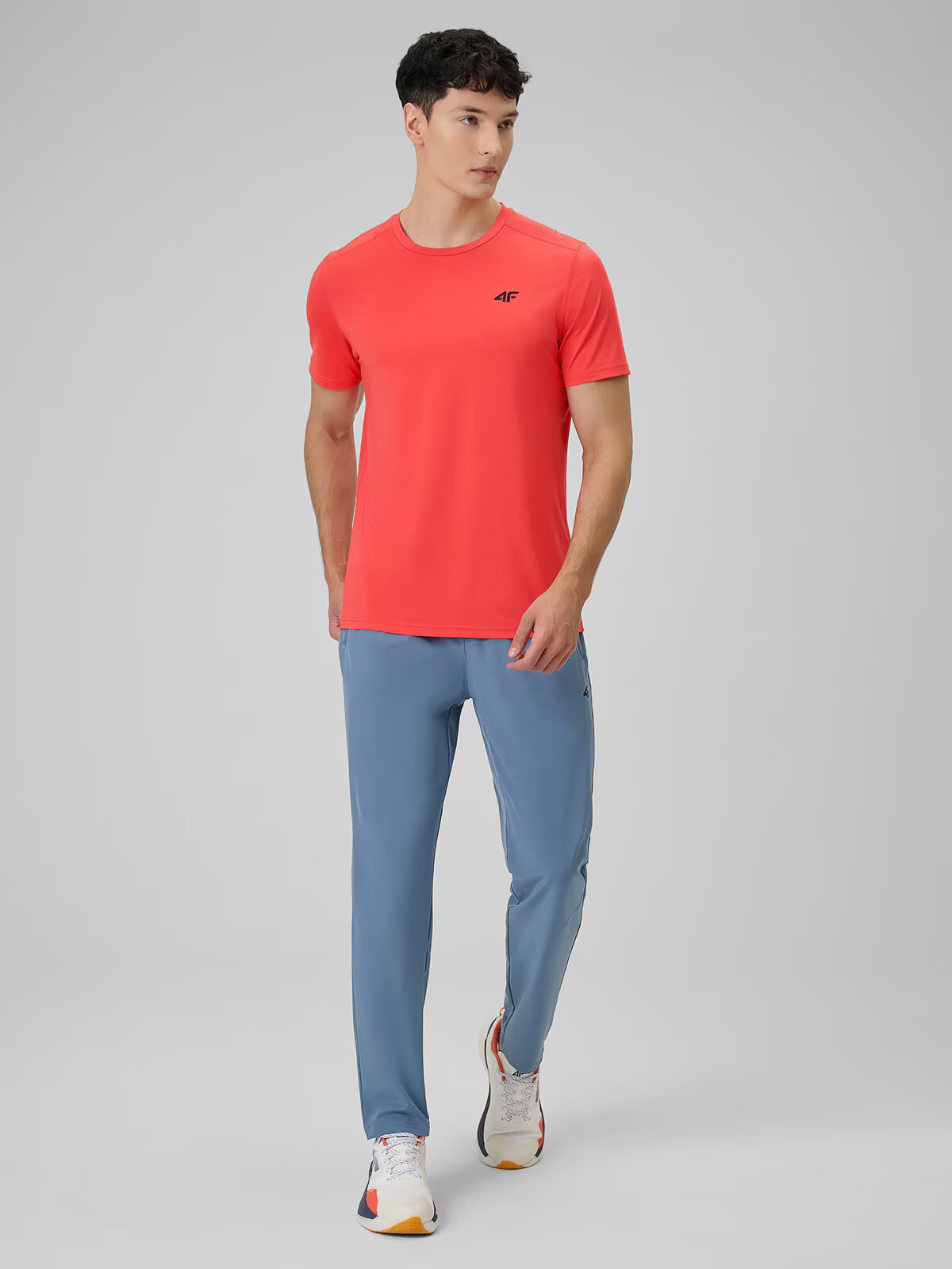 4F Tricou de antrenament regular cu uscare rapidă pentru bărbați - roșu S