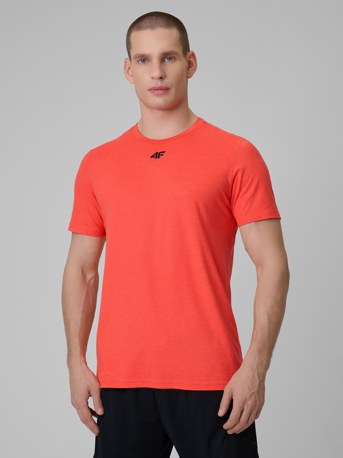 4F Tricou de antrenament regular cu uscare rapidă pentru bărbați - roșu S