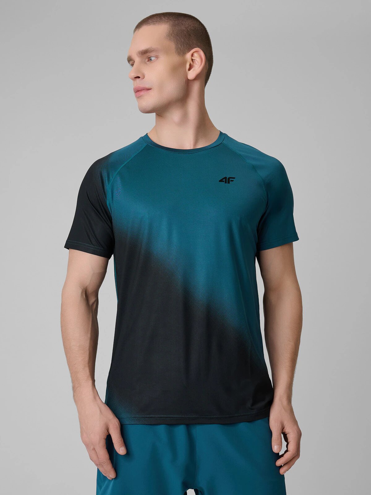 4F Tricou de antrenament regular cu uscare rapidă pentru bărbați - S