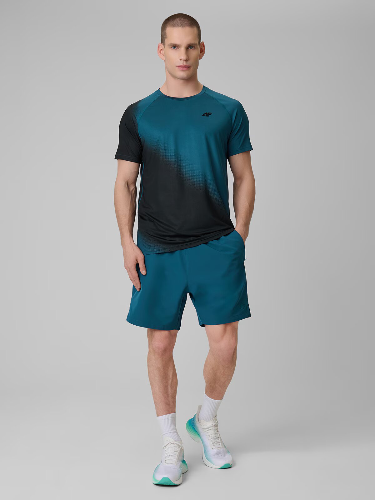4F Tricou de antrenament regular cu uscare rapidă pentru bărbați - S