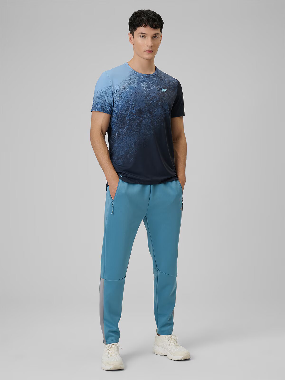 4F Tricou de antrenament regular cu uscare rapidă pentru bărbați - S