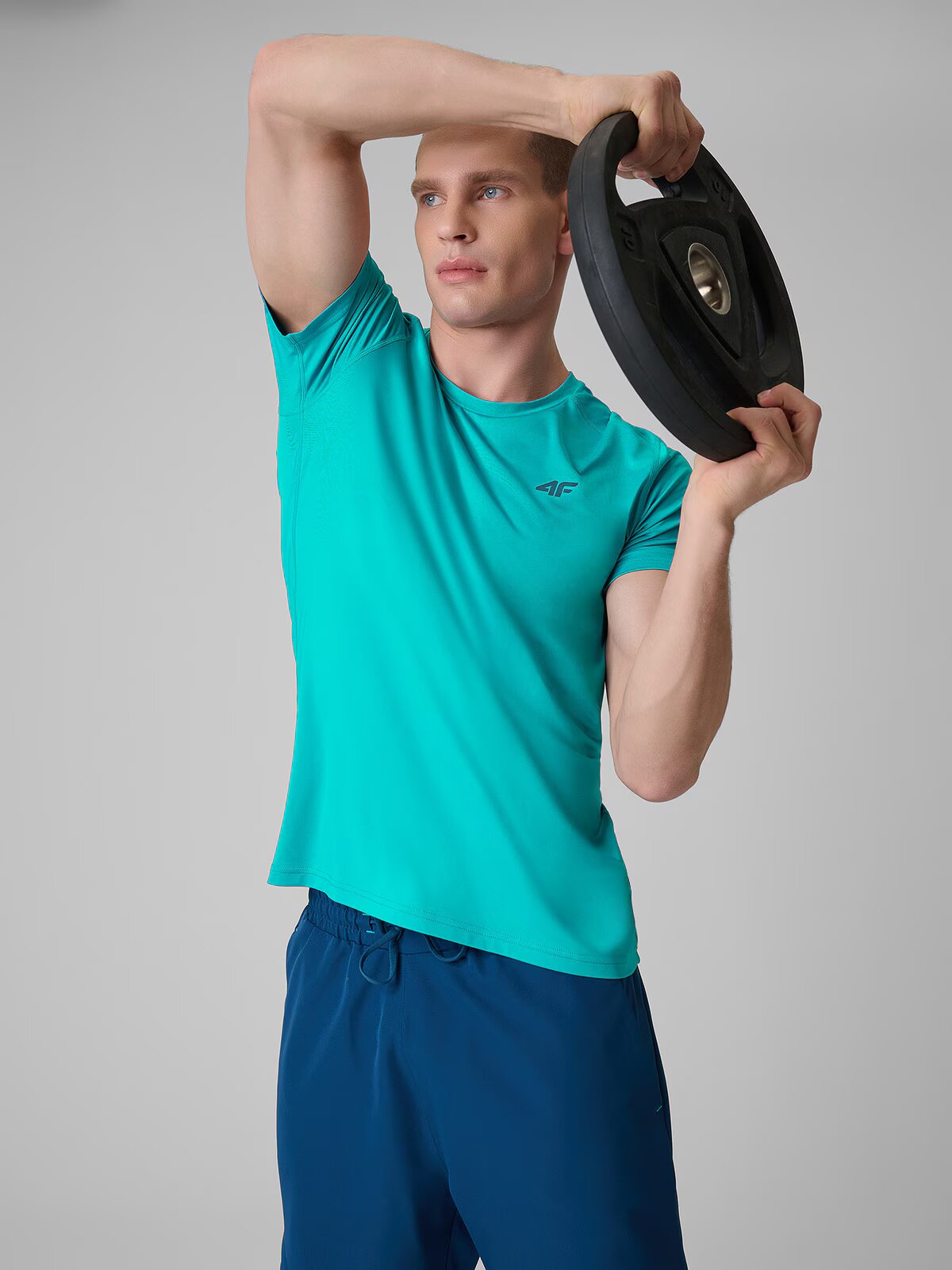 4F Tricou de antrenament regular cu uscare rapidă pentru bărbați - S