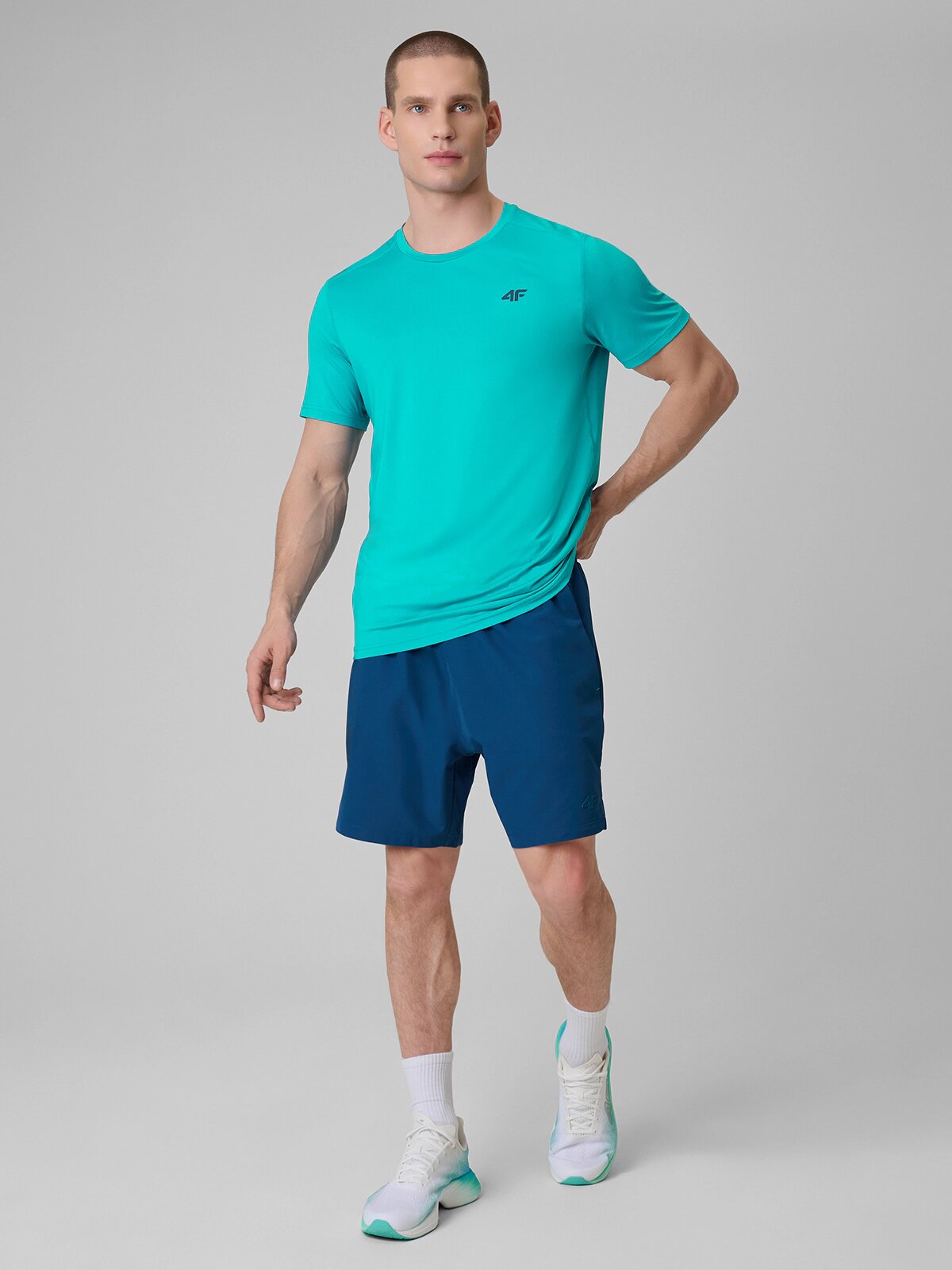 4F Tricou de antrenament regular cu uscare rapidă pentru bărbați - S