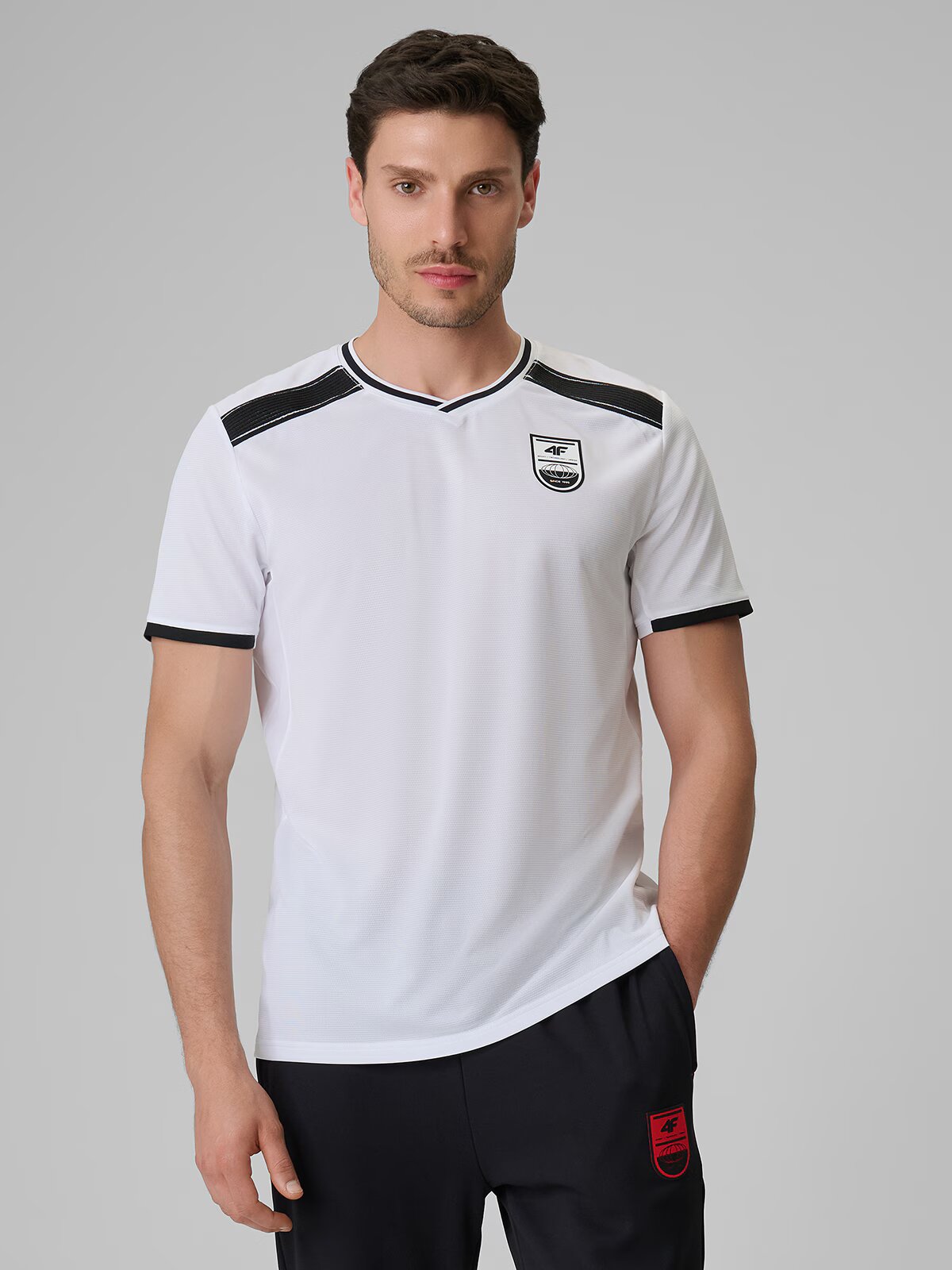 4F Tricou de fotbal regular cu uscare rapidă pentru bărbați - L