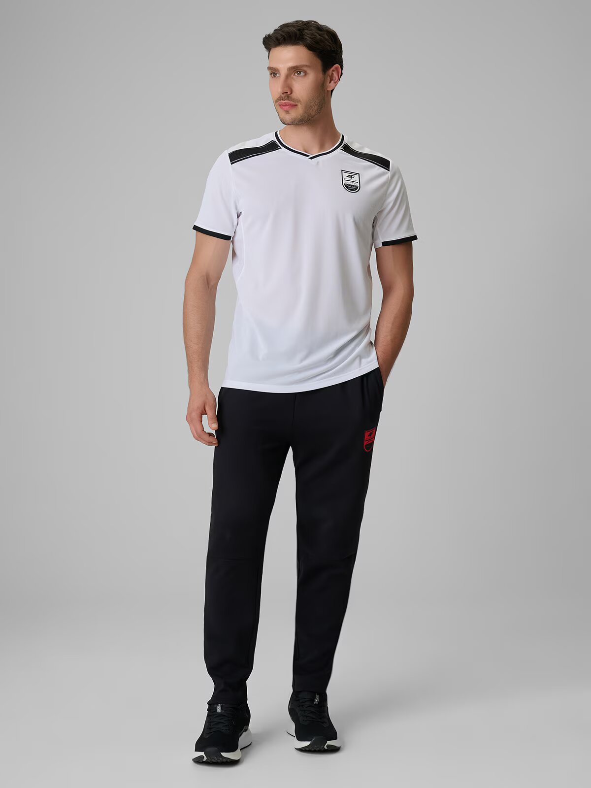 4F Tricou de fotbal regular cu uscare rapidă pentru bărbați - L