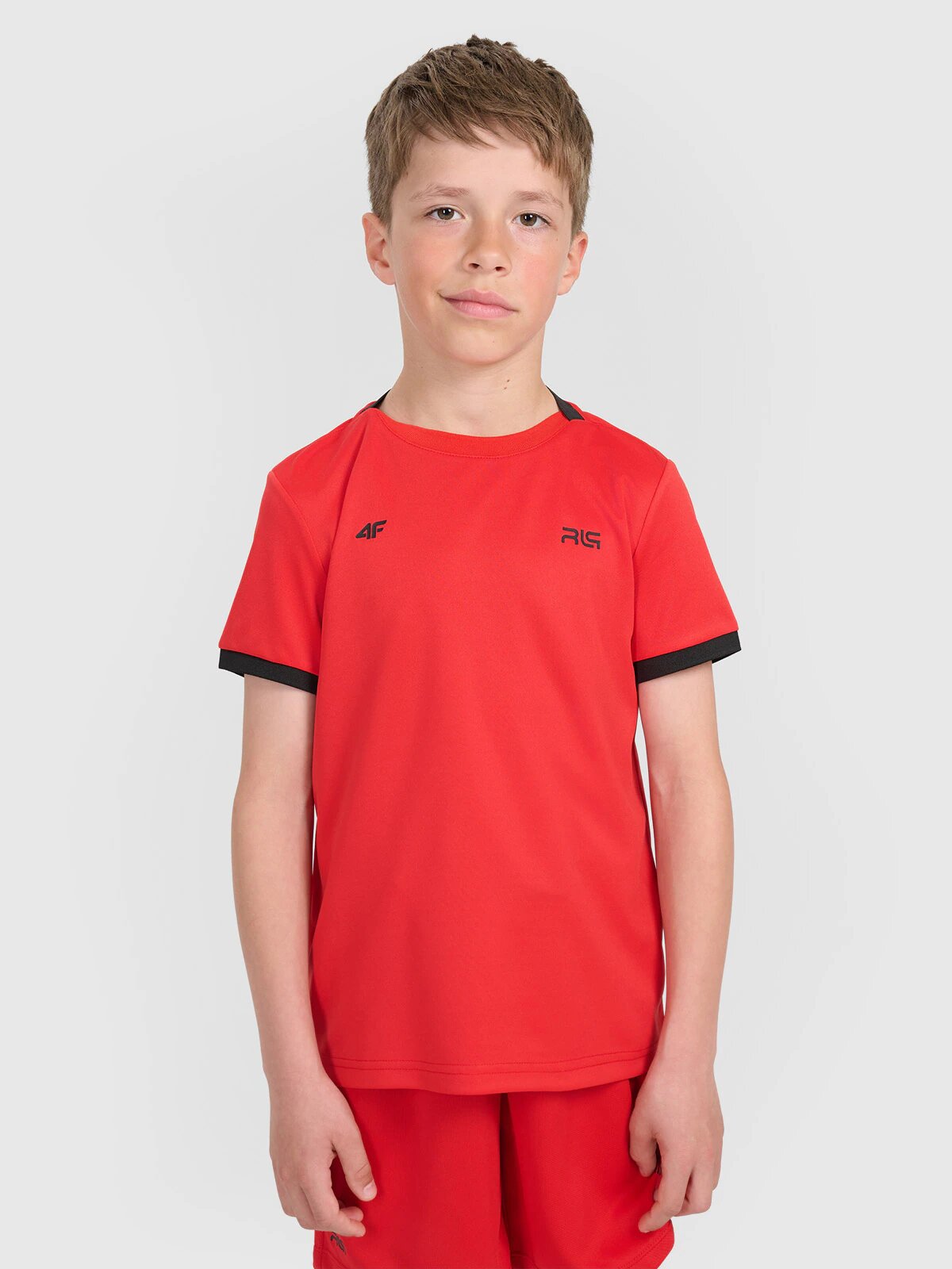 4F Tricou de sport pentru copii JUNIOR x Robert Lewandowski - roșu 158/164 (12-14 ani)