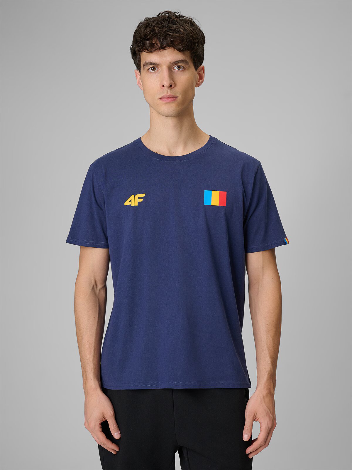 4F Tricou de suporter România pentru bărbați - 3XL