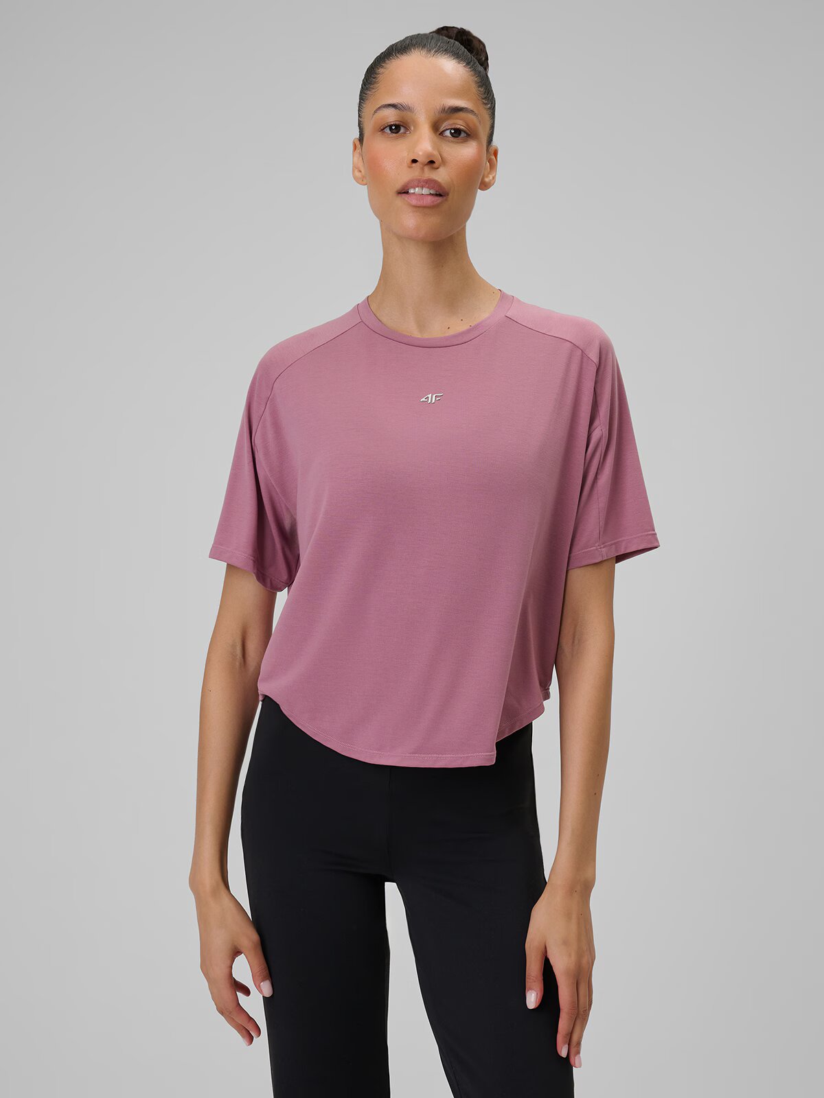 4F Tricou de yoga regular cu uscare rapidă pentru femei - XS