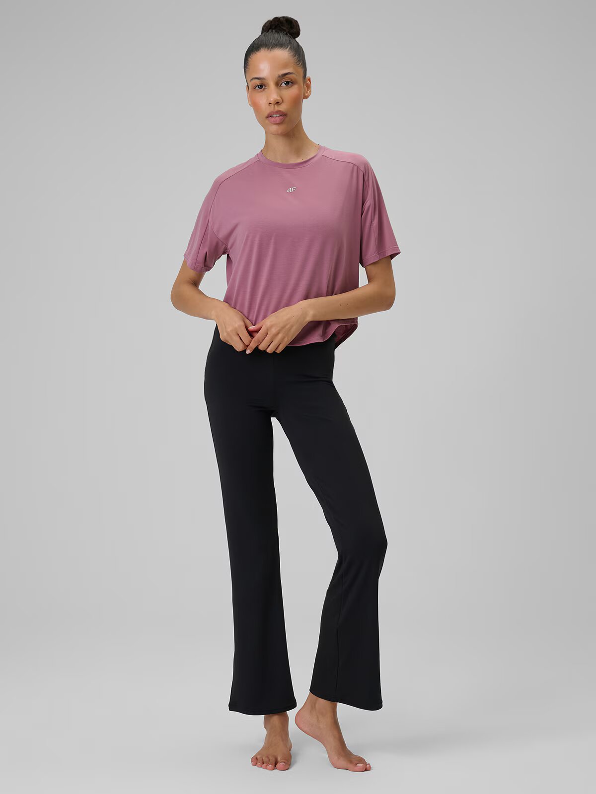 4F Tricou de yoga regular cu uscare rapidă pentru femei - XS