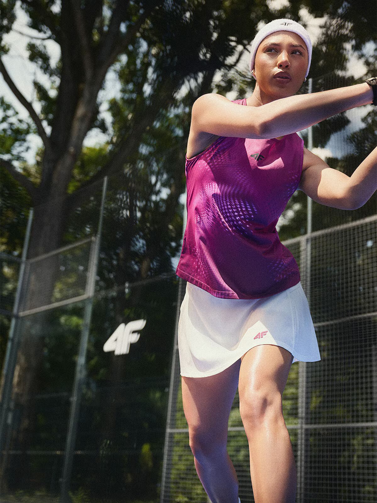 4F Tricou fără mâneci de tenis regular cu uscare rapidă pentru femei - S