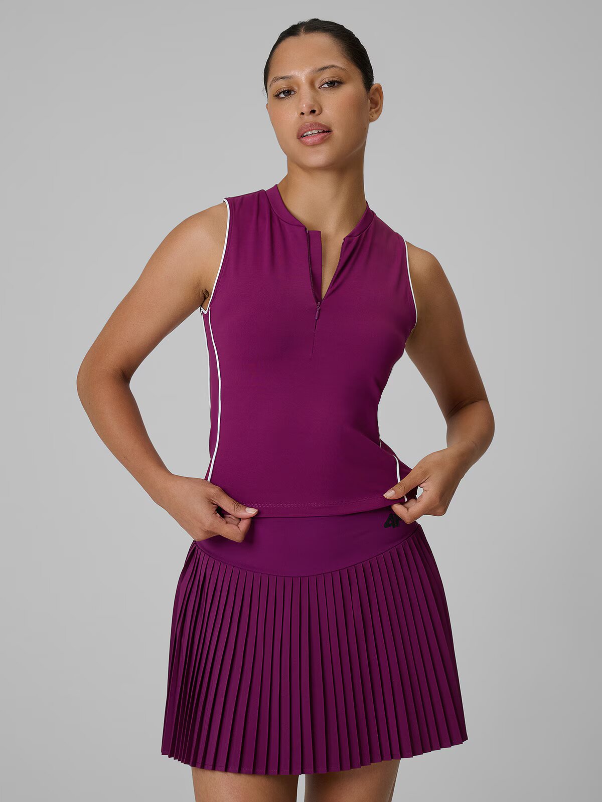 4F Tricou fără mâneci pentru tenis cu uscare rapidă pentru femei - burgundy XL