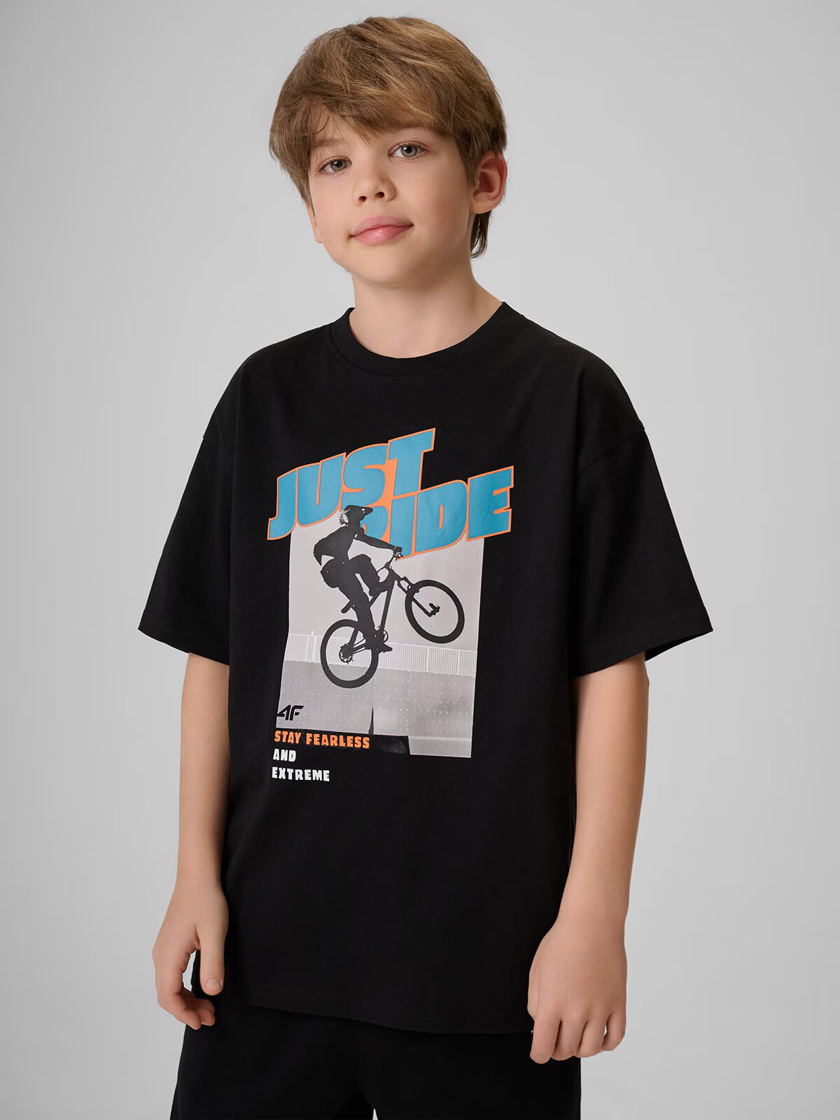 4F Tricou loose cu imprimeu băieți - 122/128 (6-8 ani)