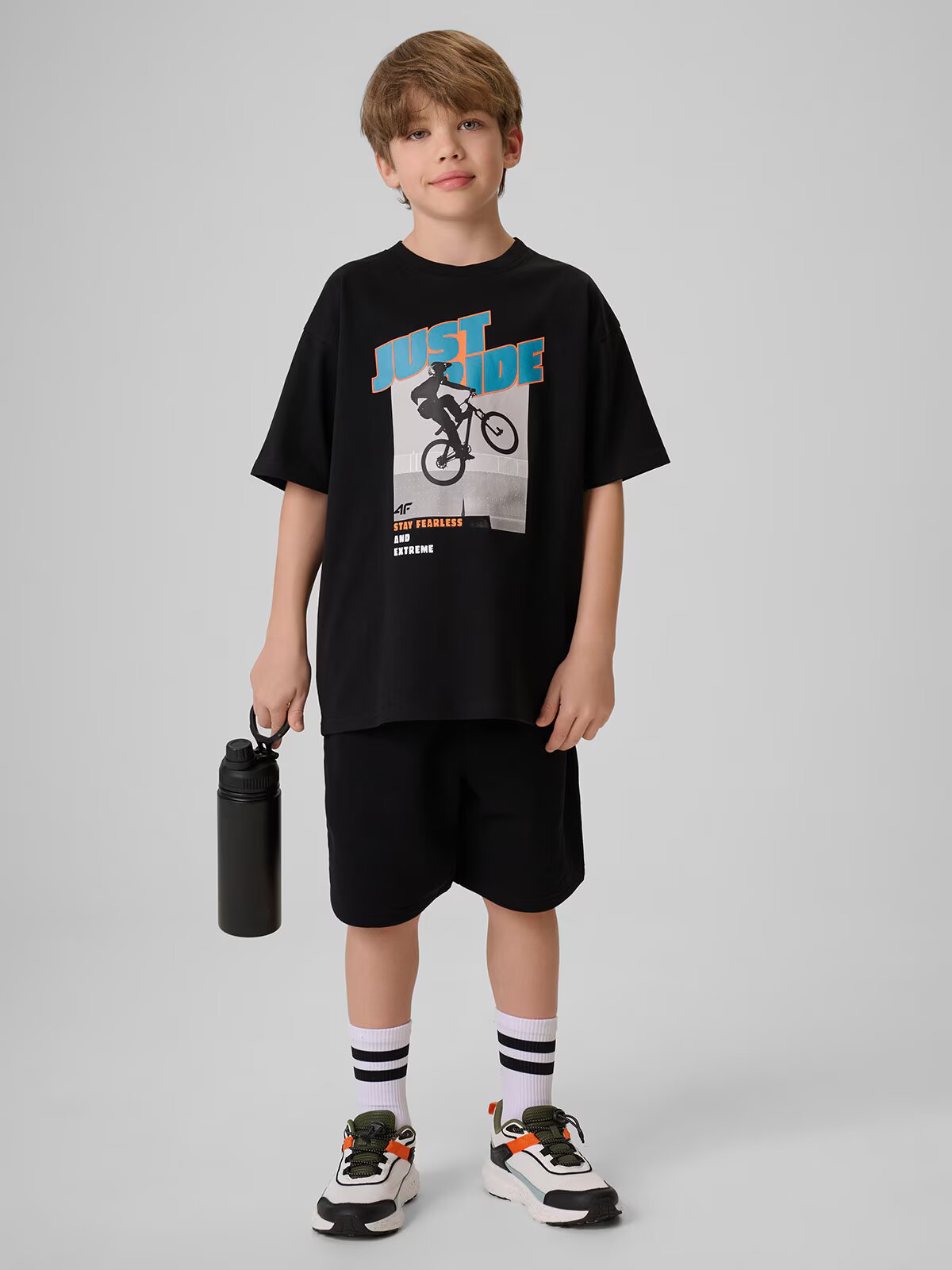4F Tricou loose cu imprimeu băieți - 122/128 (6-8 ani)