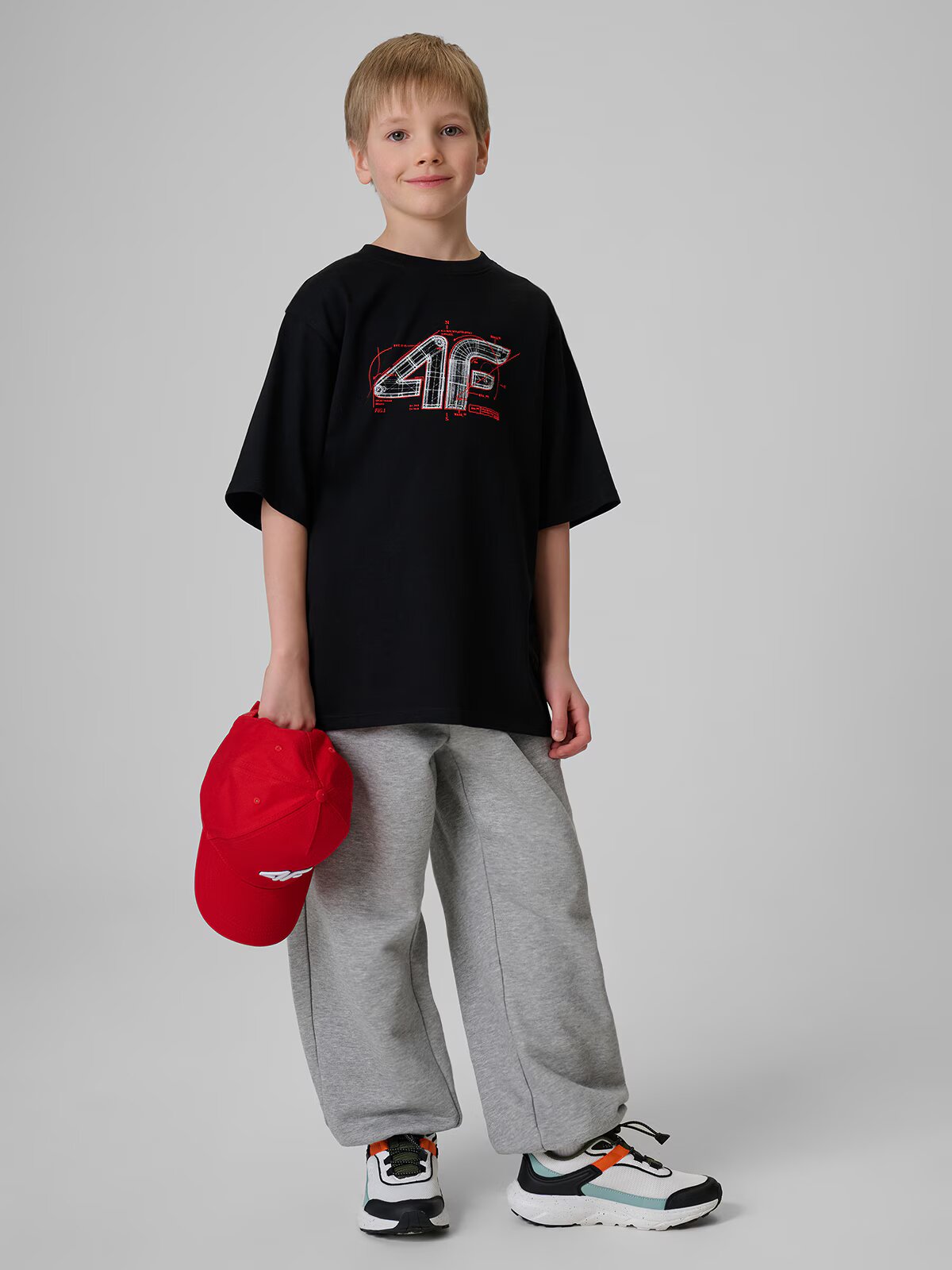 4F Tricou loose cu imprimeu băieți - 122/128 (6-8 ani)