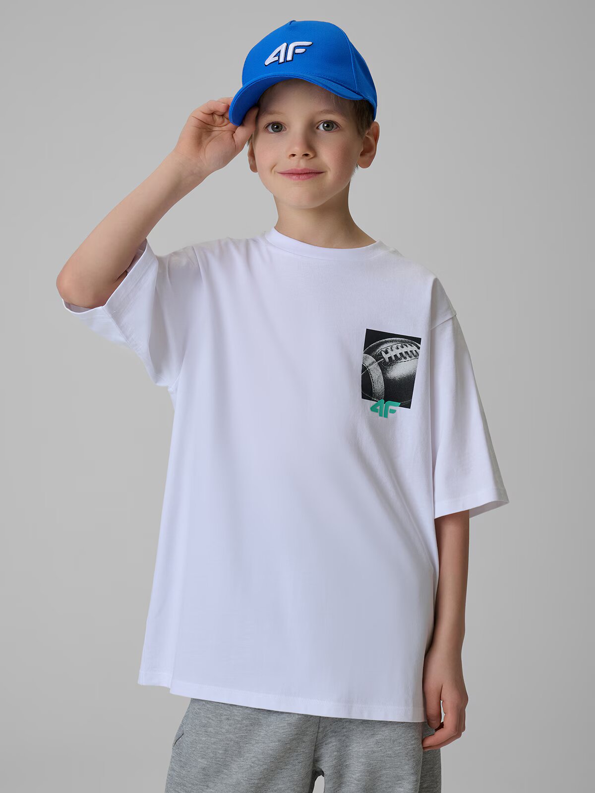 4F Tricou loose cu imprimeu băieți - 122/128 (6-8 ani)