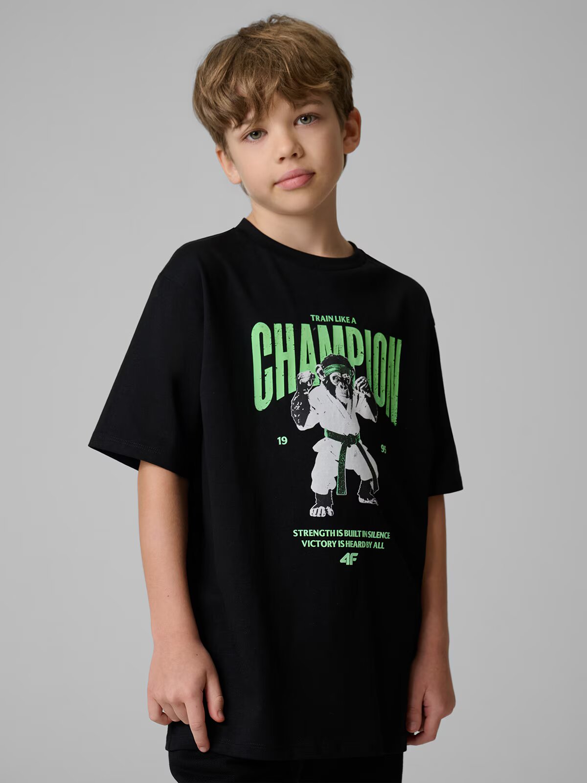4F Tricou loose cu imprimeu băieți - 134/140 (8-10 ani)