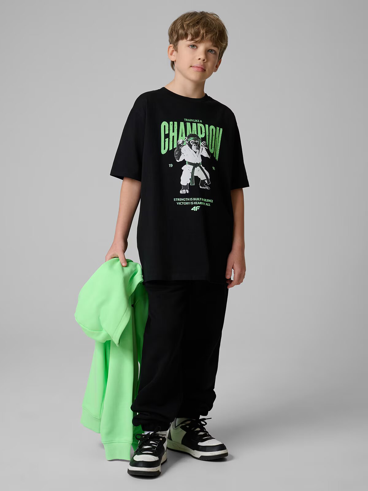 4F Tricou loose cu imprimeu băieți - 134/140 (8-10 ani)