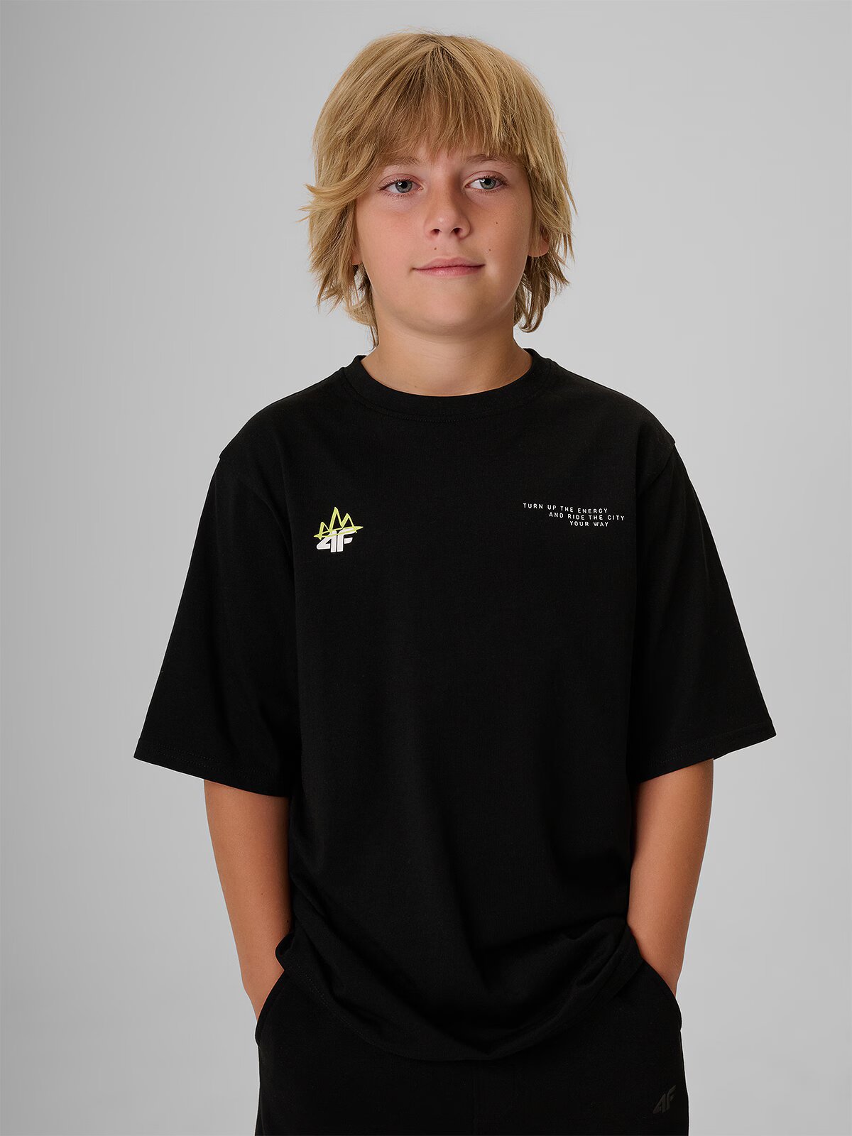 4F Tricou loose cu imprimeu băieți - 146/152 (10-12 ani)